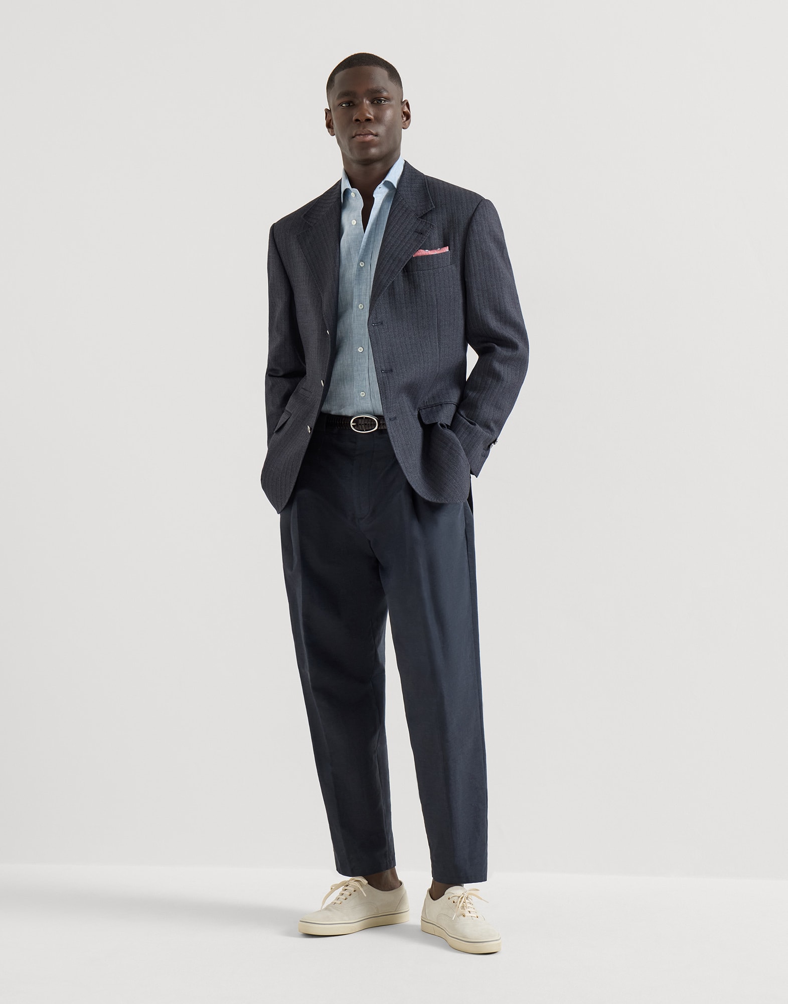 メンズ 向け ヘーゼルナッツ リネンシャツ | Brunello Cucinelli