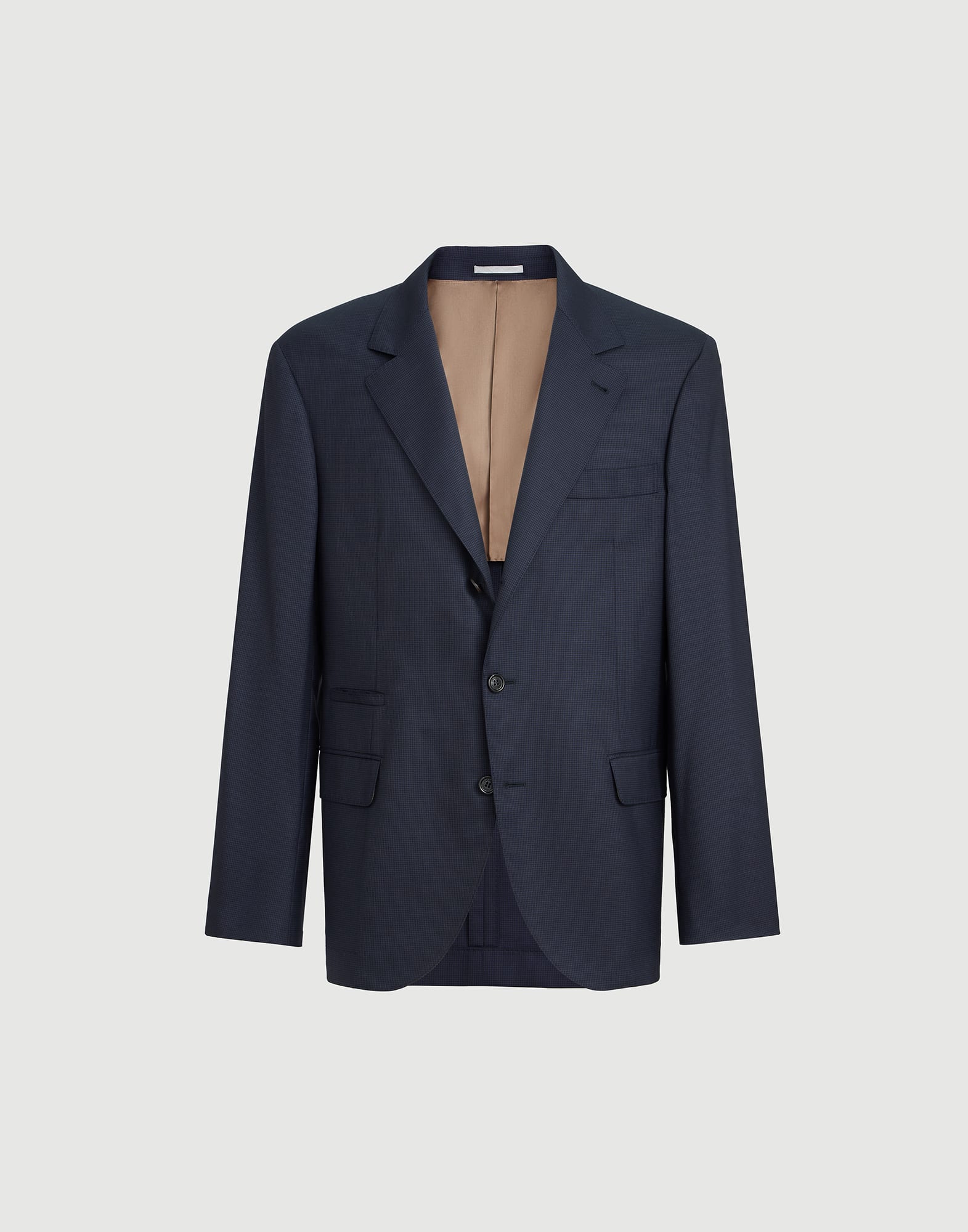 Houndstooth blazer for Man in Navy Blue | Brunello Cucinelli