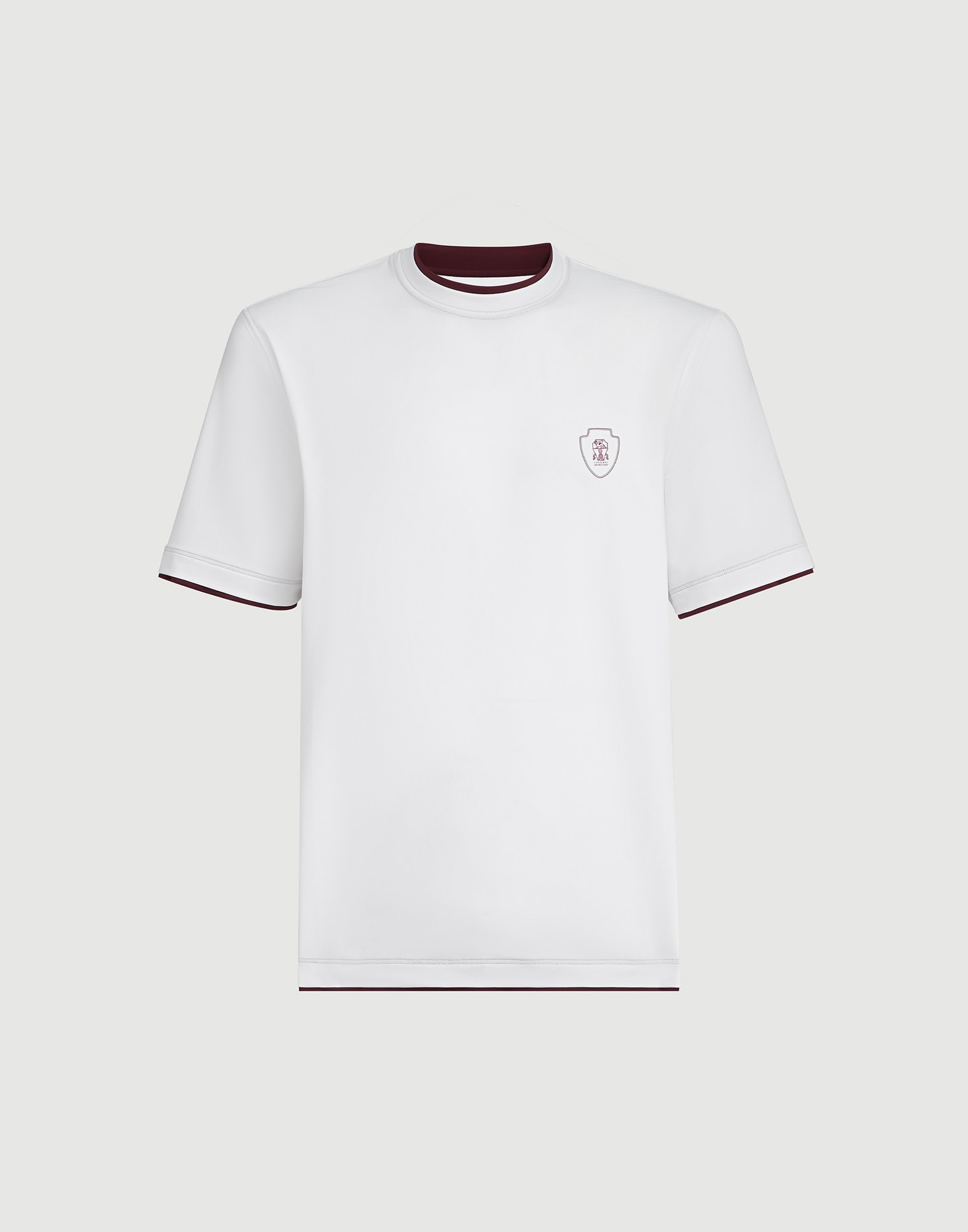 メンズ 向け ホワイト フェイクレイヤリング Tシャツ | Brunello Cucinelli