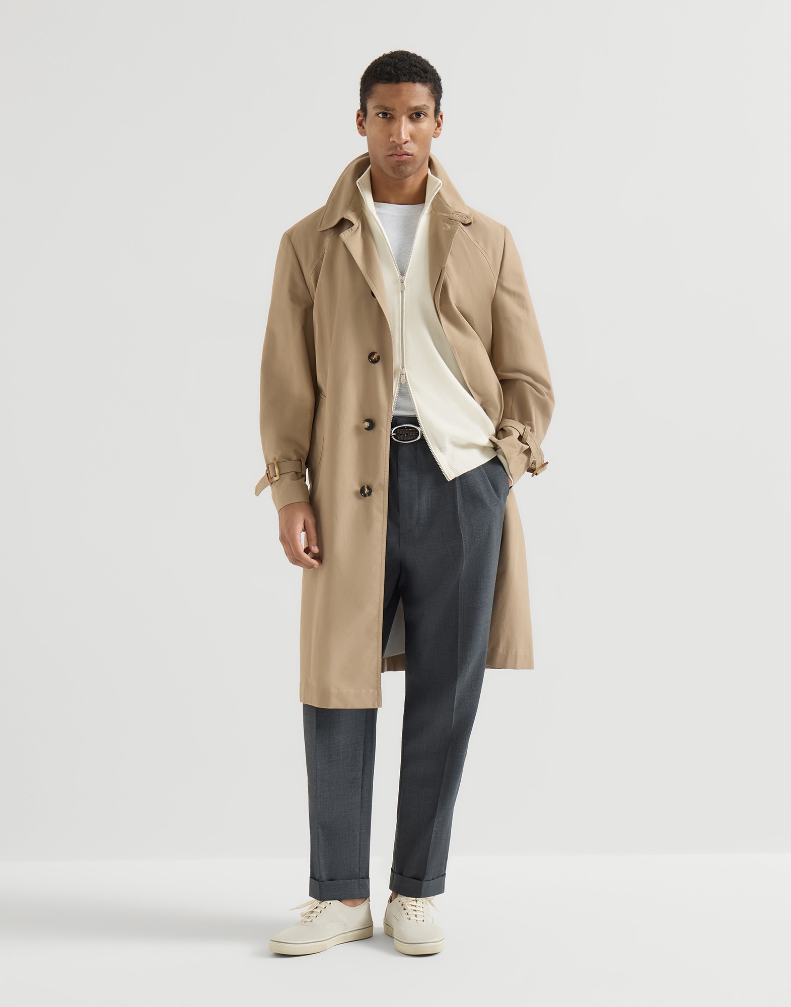 Cashmere cardigan for Man in Cherry | Brunello Cucinelli
