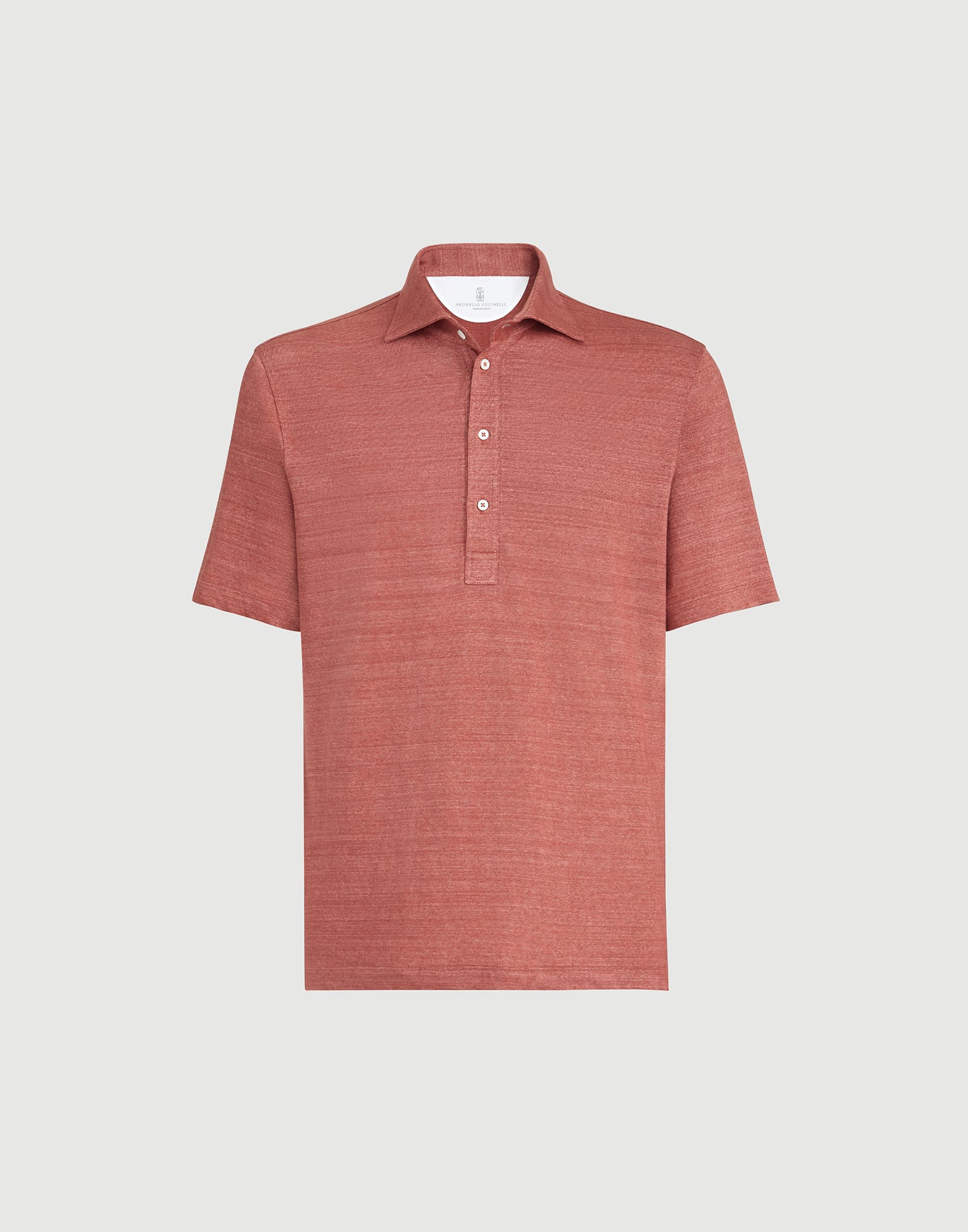 BRUNELLO CUCINELLI ピンク ポロシャツ　M Jersey polo shirt for Man in Cherry | Brunello Cucinelli