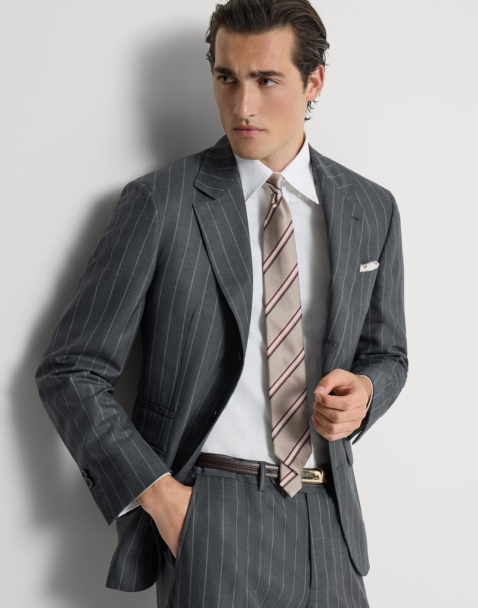 Virgin wool blazer for Man in Black | Brunello Cucinelli