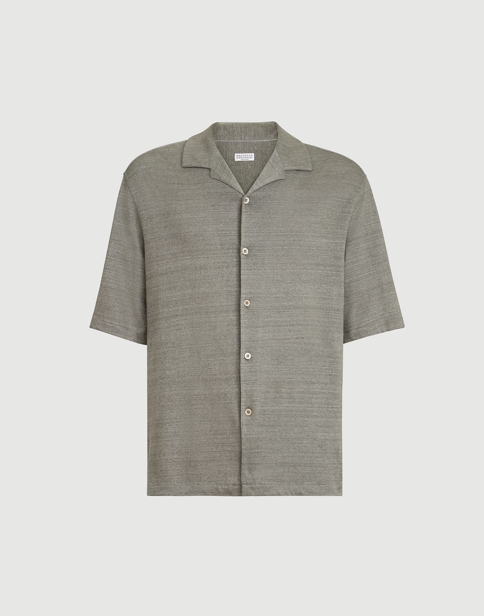 Jersey shirt for Man in Medium Grey | Brunello Cucinelli