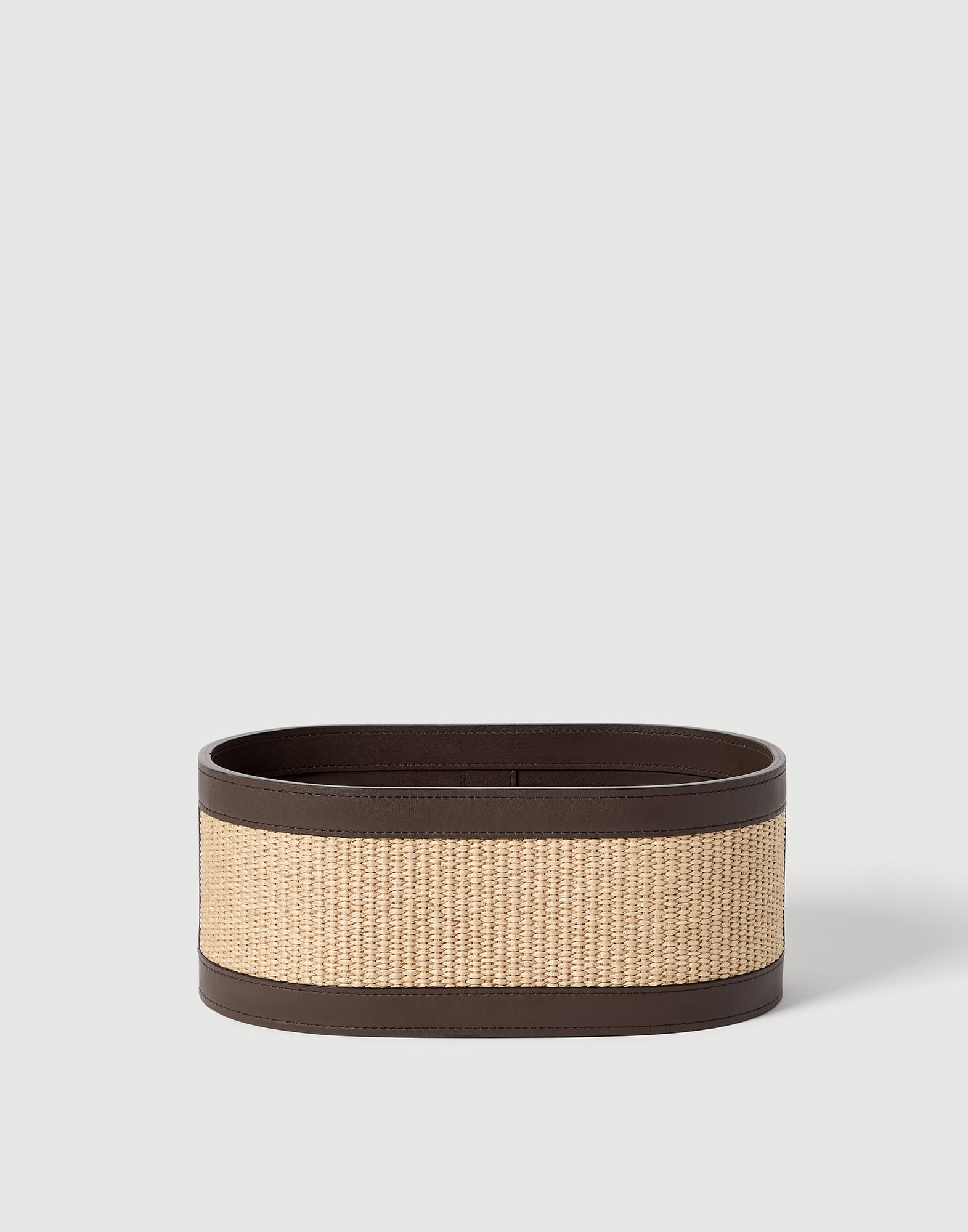 Large raffia-effect storage basket