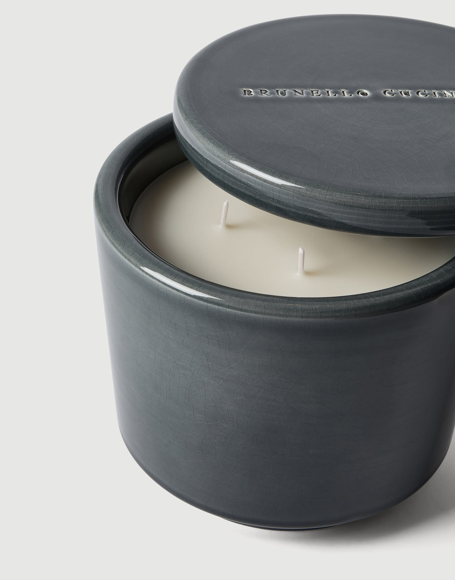 Maxi scented candle with lid in White | Lifestyle | Brunello Cucinelli