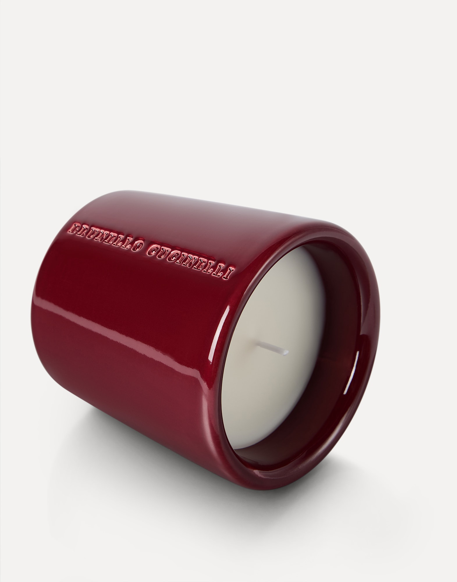 Candle in craquelée vessel in White | Lifestyle | Brunello Cucinelli