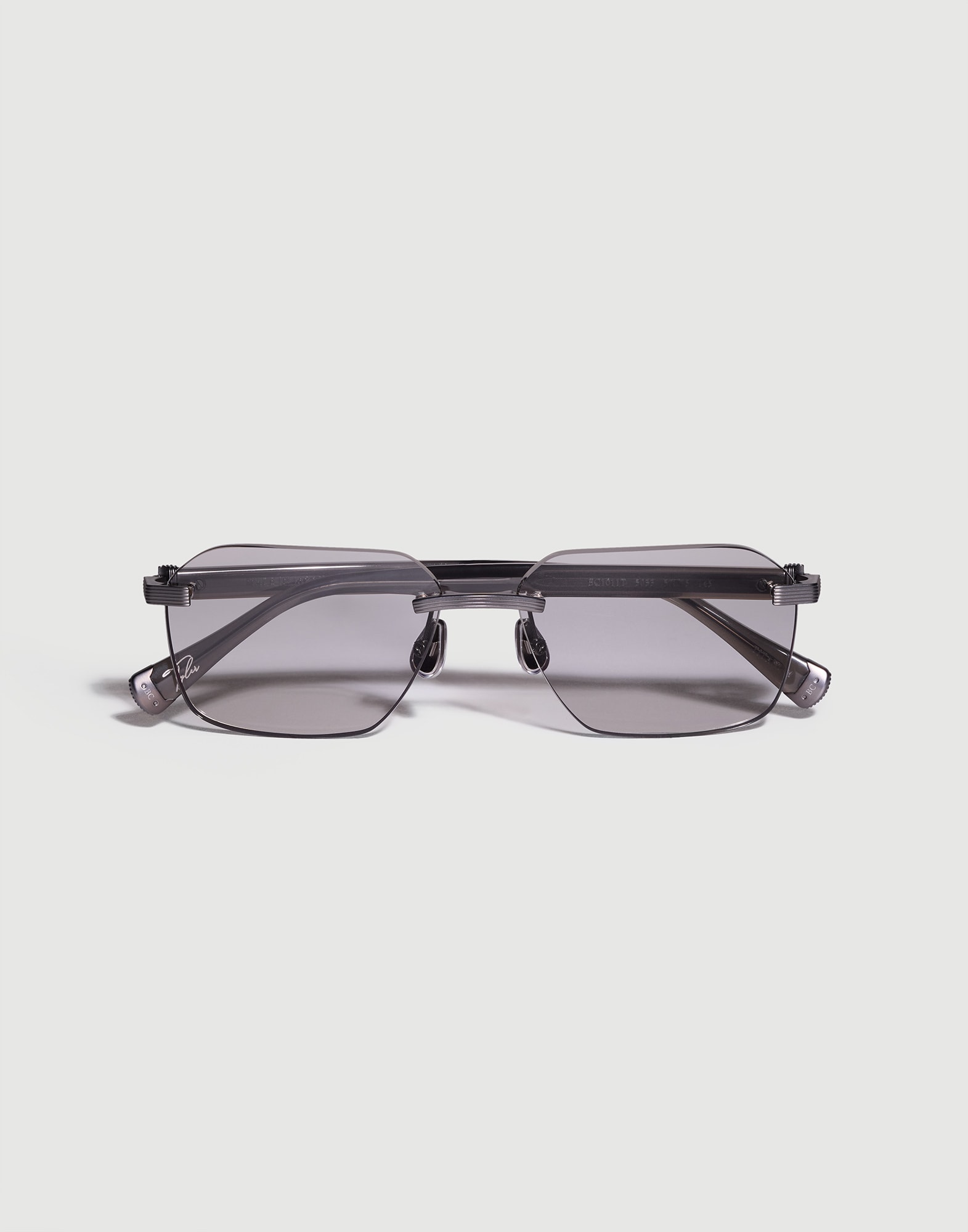 Threeplusone Tyler Frame Tyler titanium aperitif frame in Anthracite | Brunello Cucinelli