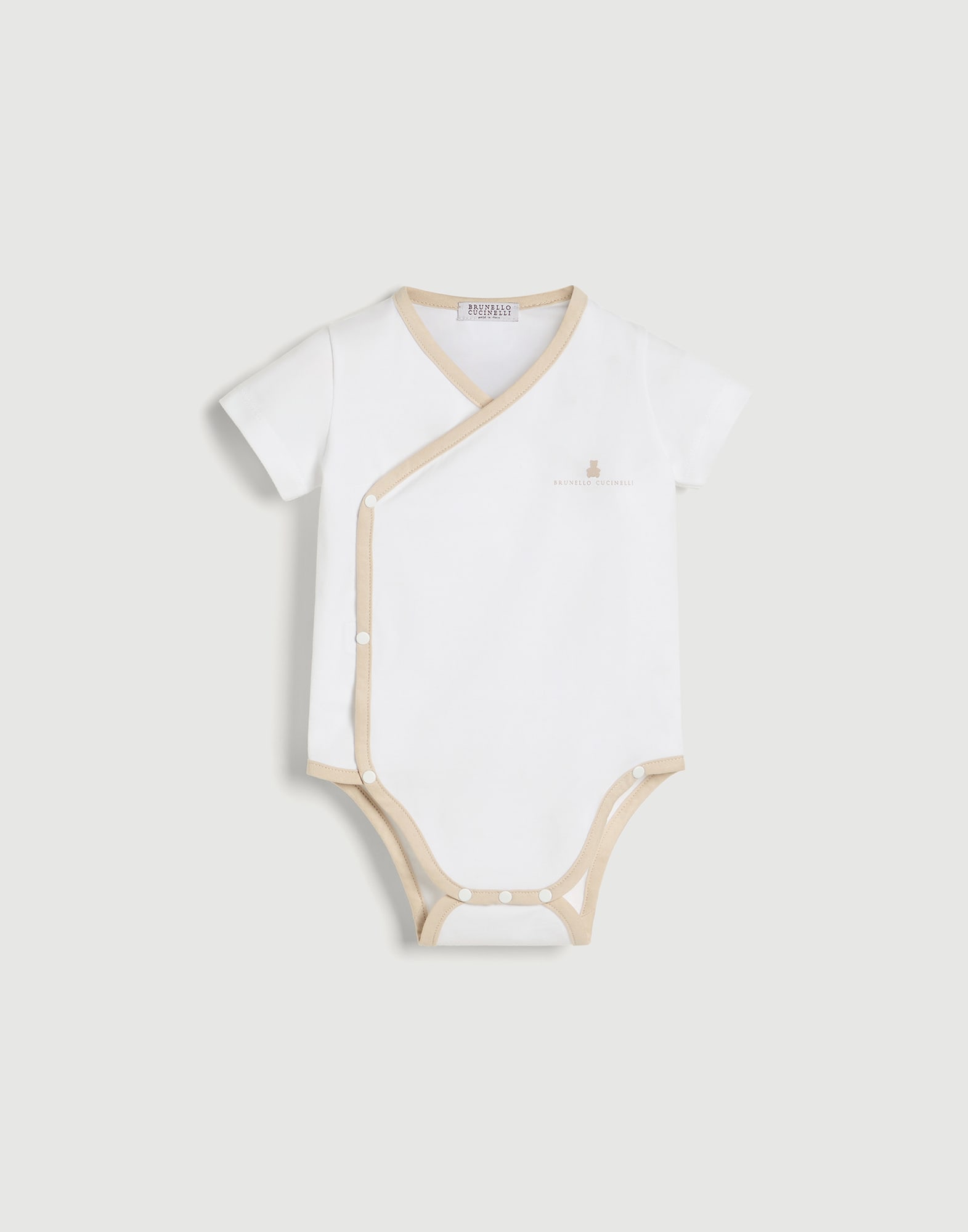 Baby Bernie bodysuit Beige Baby - Brunello Cucinelli