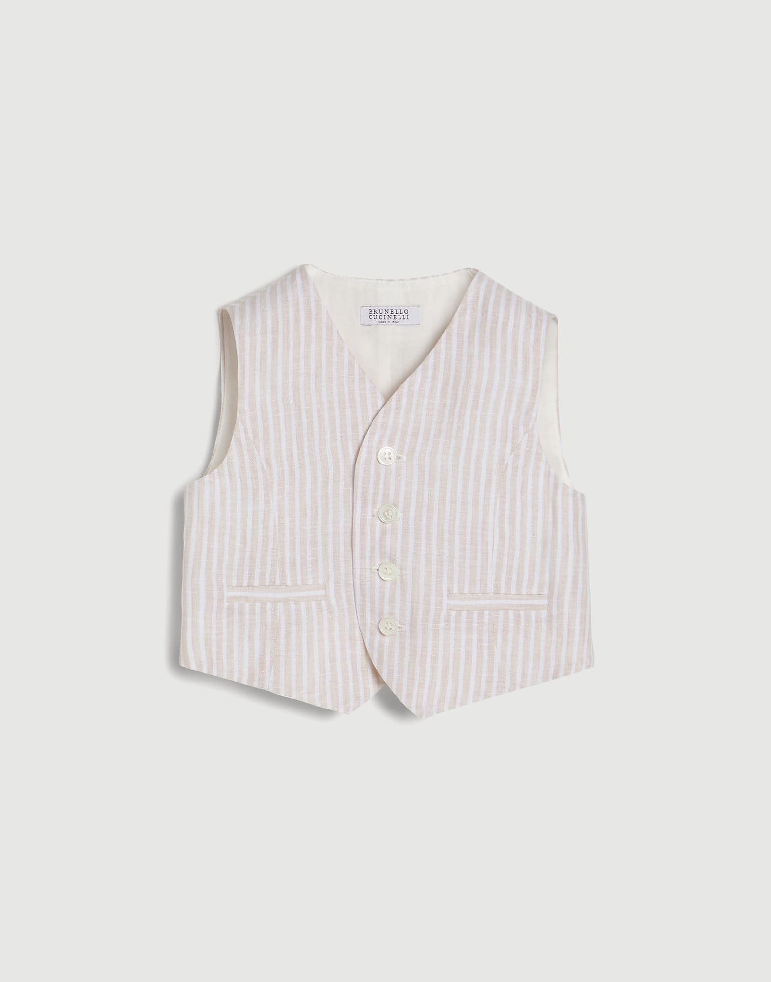 Bernie Baby vest Oat Baby - Brunello Cucinelli