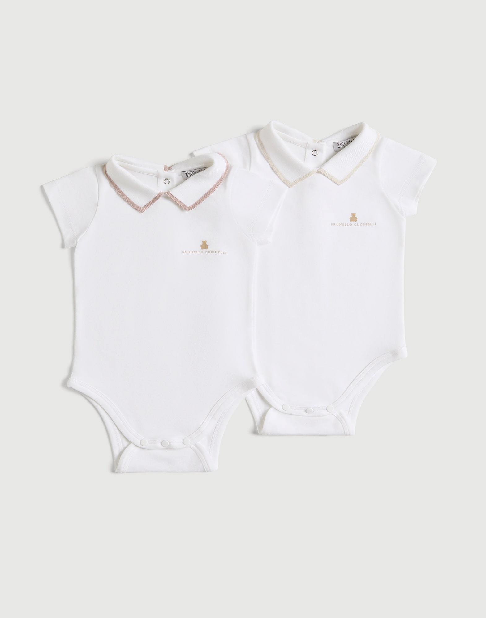 Baby Bernie 2-piece bodysuit set Pink Baby - Brunello Cucinelli