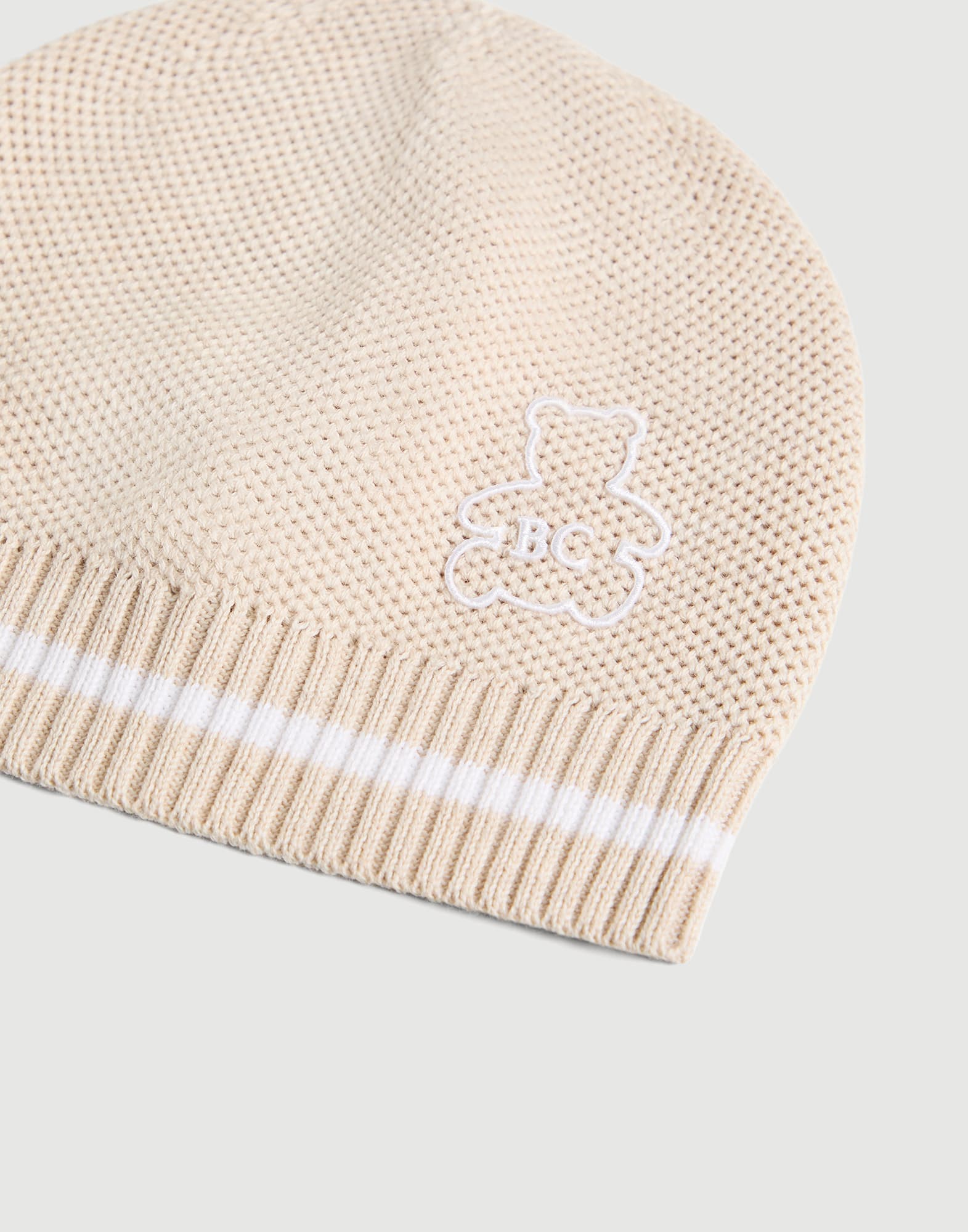 Baby Bernie knit beanie for Baby in Sand | Brunello Cucinelli
