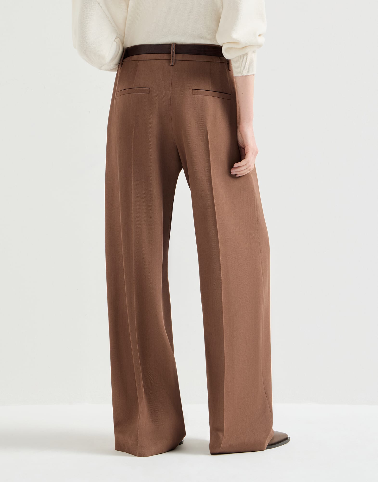 Virgin wool tricotine trousers for Woman in Dattero | Brunello