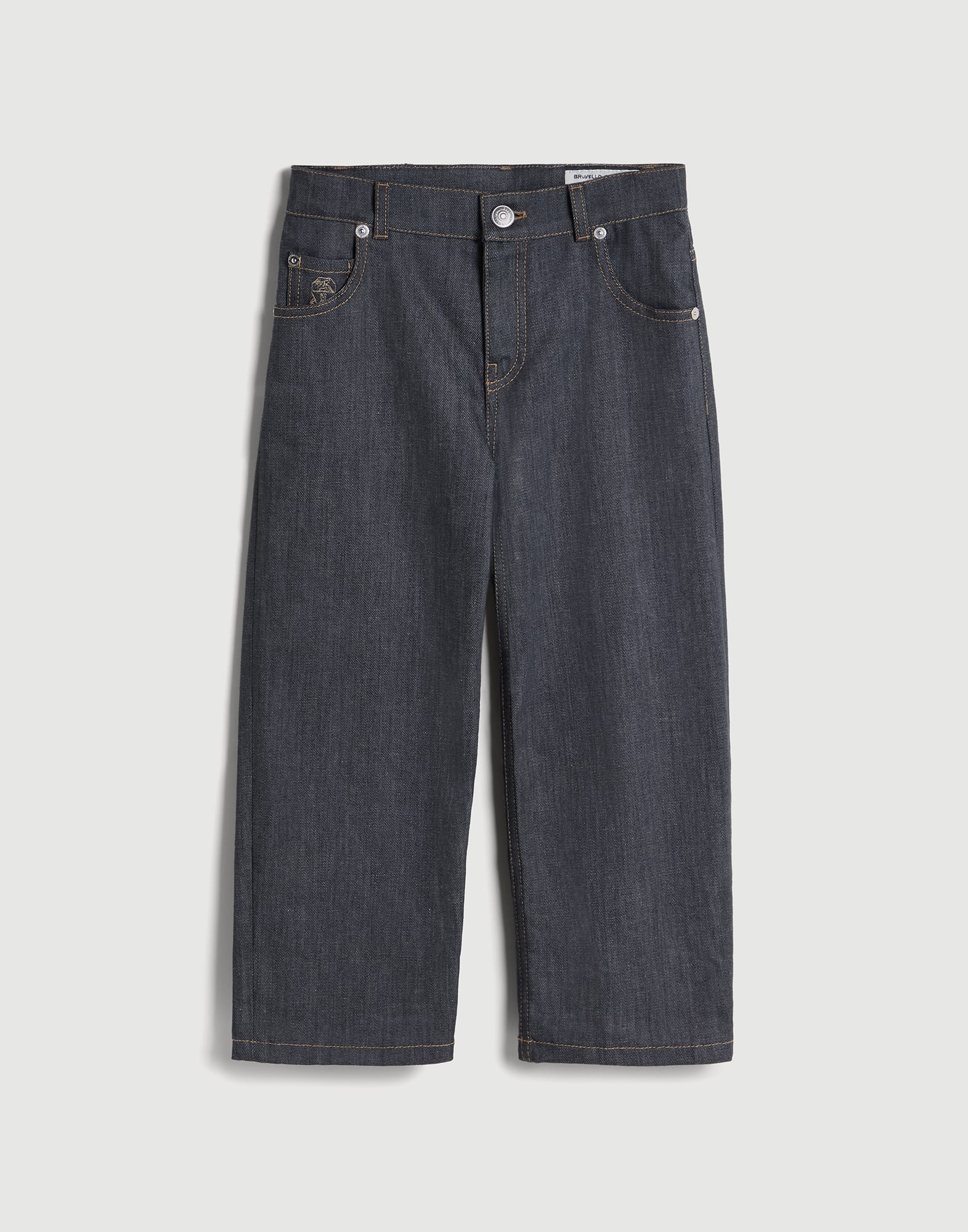 Baggy five-pocket trousers Medium Grey Boys - Brunello Cucinelli