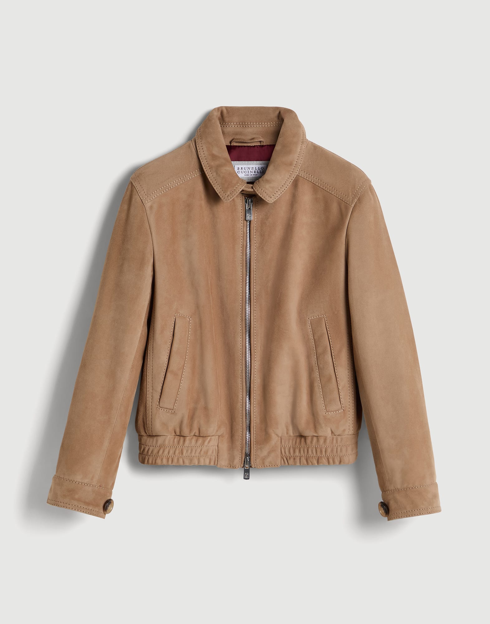 Suede jacket Camel Boys - Brunello Cucinelli