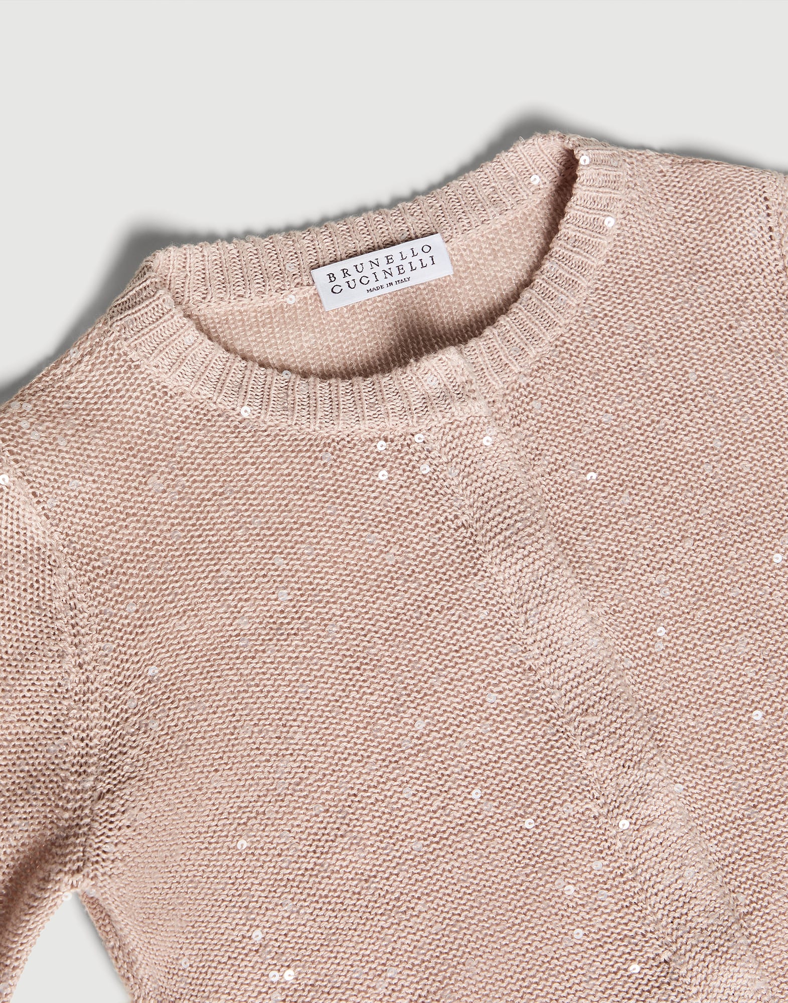 C&aacute;rdigan de lino y seda Diamante Rosa Ni&ntilde;a - Brunello Cucinelli