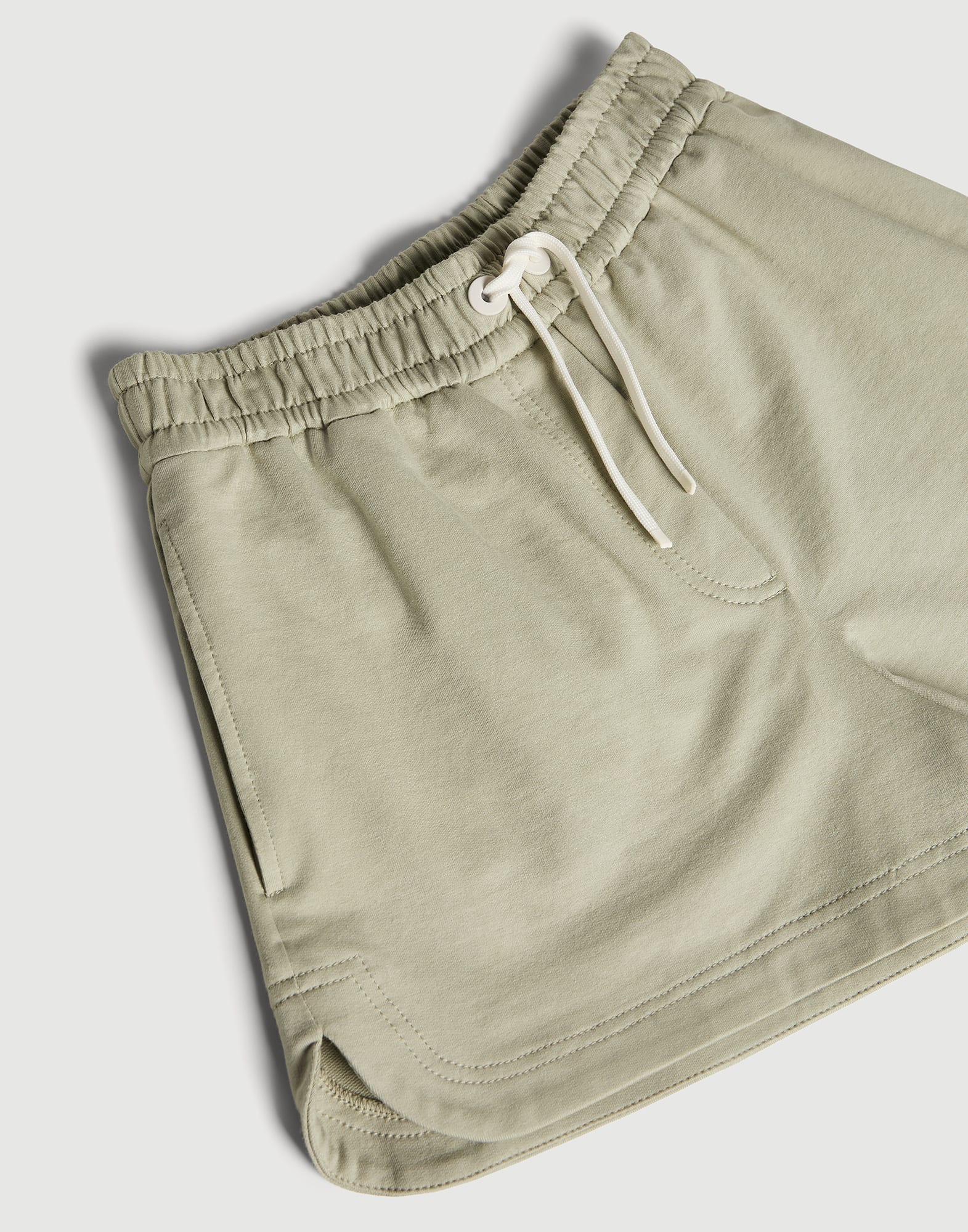 Stretch cotton lightweight French terry shorts Sage Girls - Brunello Cucinelli