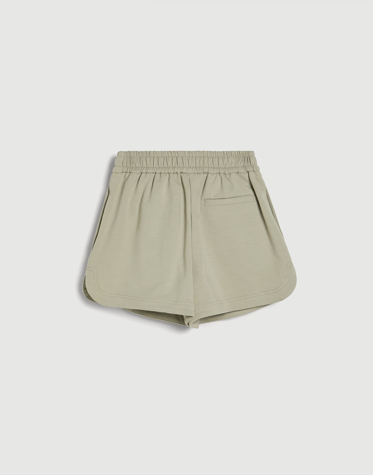 Shorts de felpa ligera de algod&oacute;n stretch Salvia Ni&ntilde;a - Brunello Cucinelli