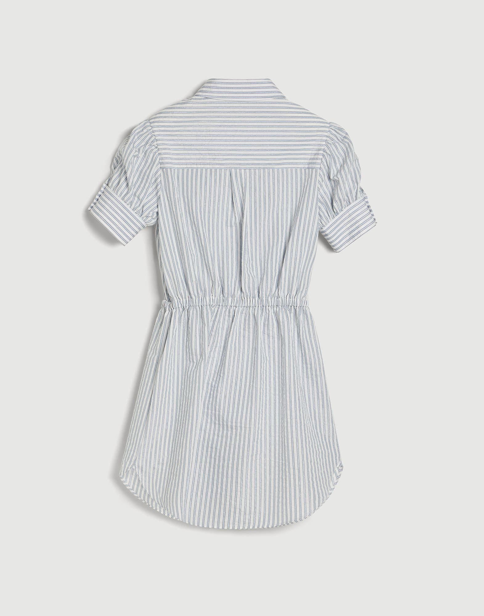 Vestido Sparkling a rayas con Monile Celeste Ni&ntilde;a - Brunello Cucinelli