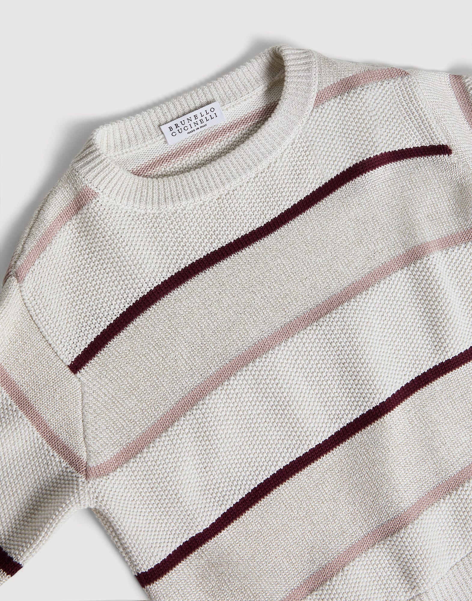 Textured stripe sweater Panama Girls - Brunello Cucinelli