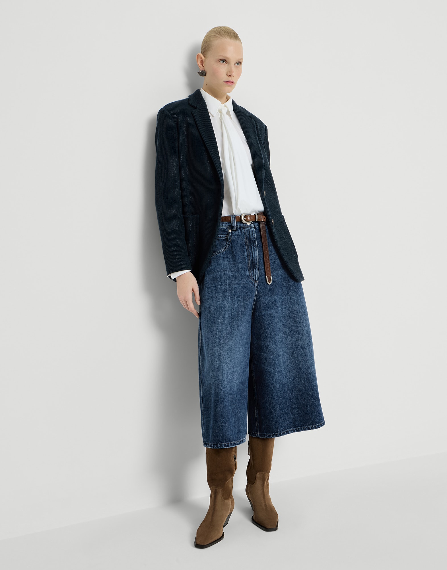訳あり】BRUNELLO CUCINELLI バギーテーパードデニムモニーレ付