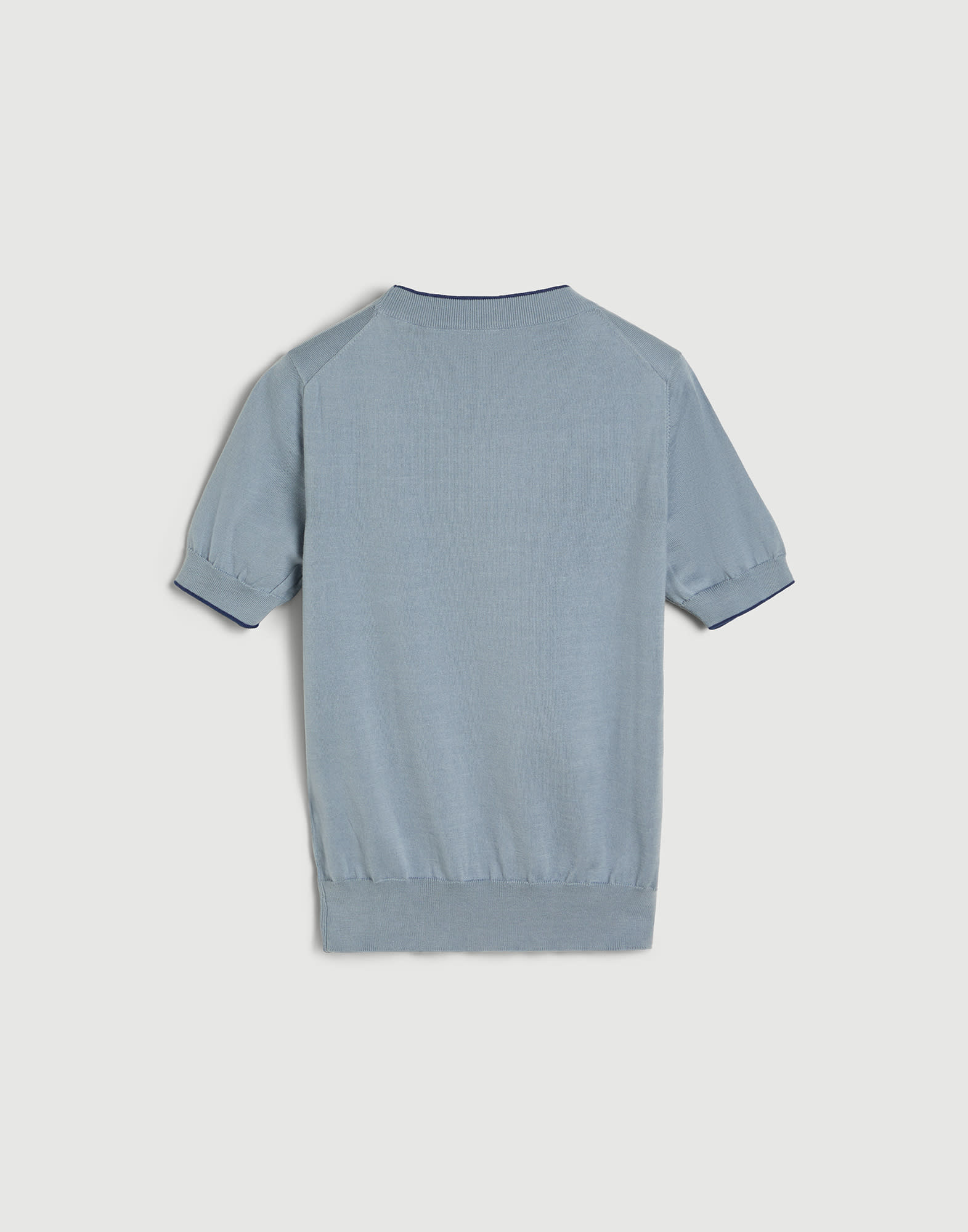 Lightweight knit T-shirt for Boys in Sky Blue | Brunello Cucinelli