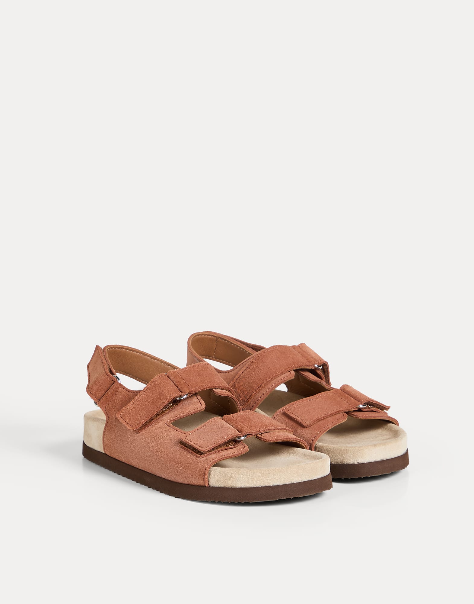 Suede sandals Camel Boys - Brunello Cucinelli