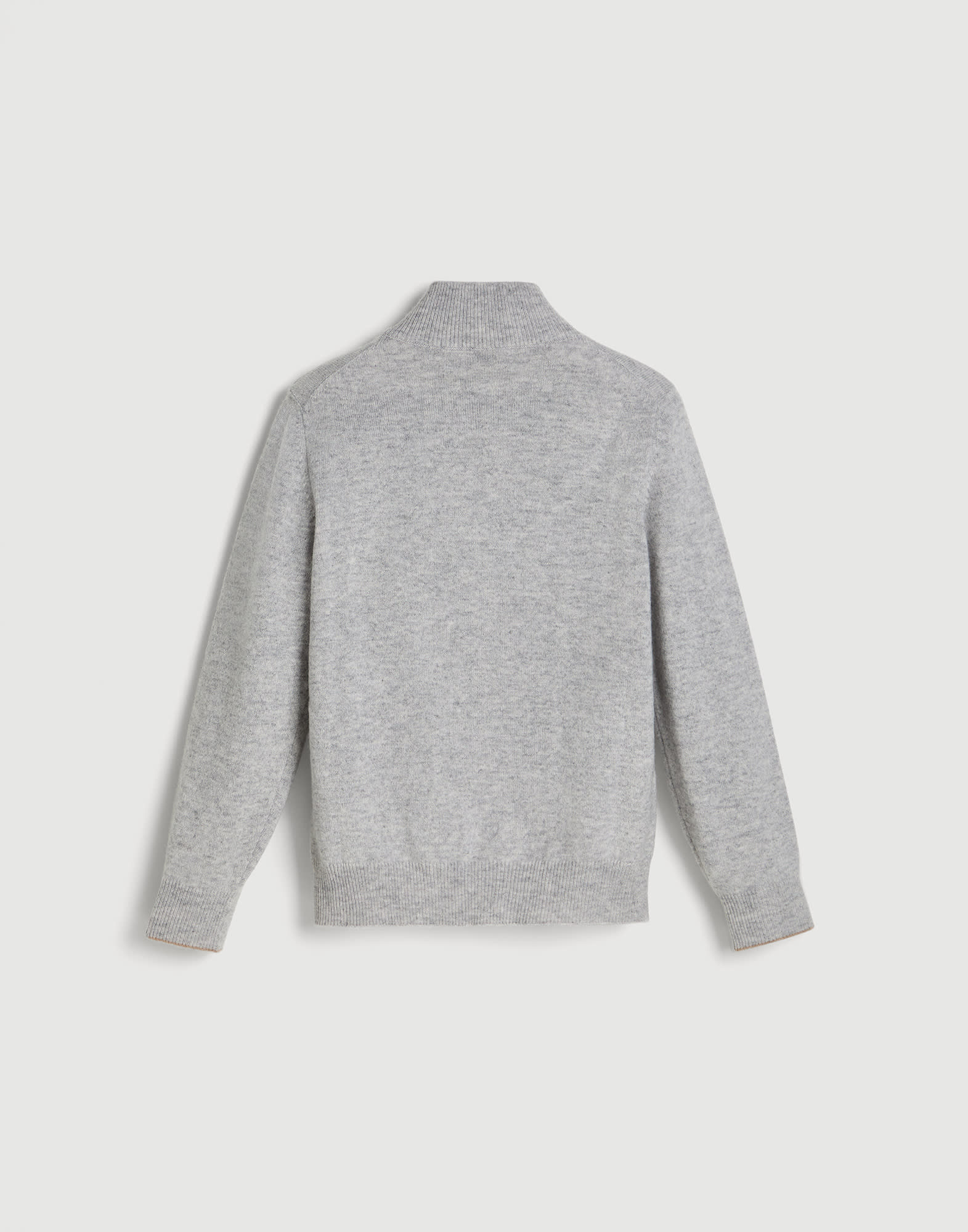 Cashmere cardigan with zipper for Boys in Grey | Brunello Cucinelli
