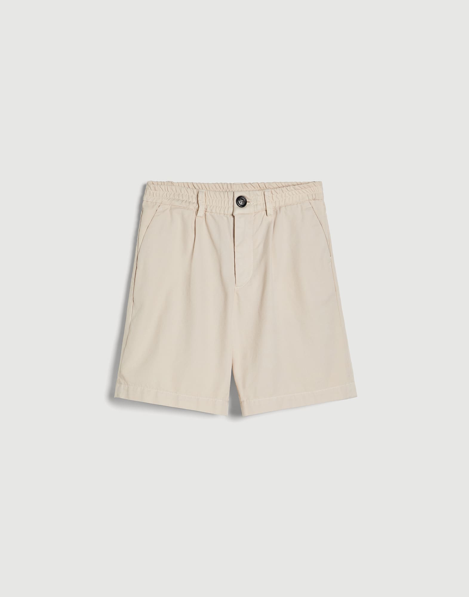 Gabardine Bermuda shorts Off-White Boys - Brunello Cucinelli
