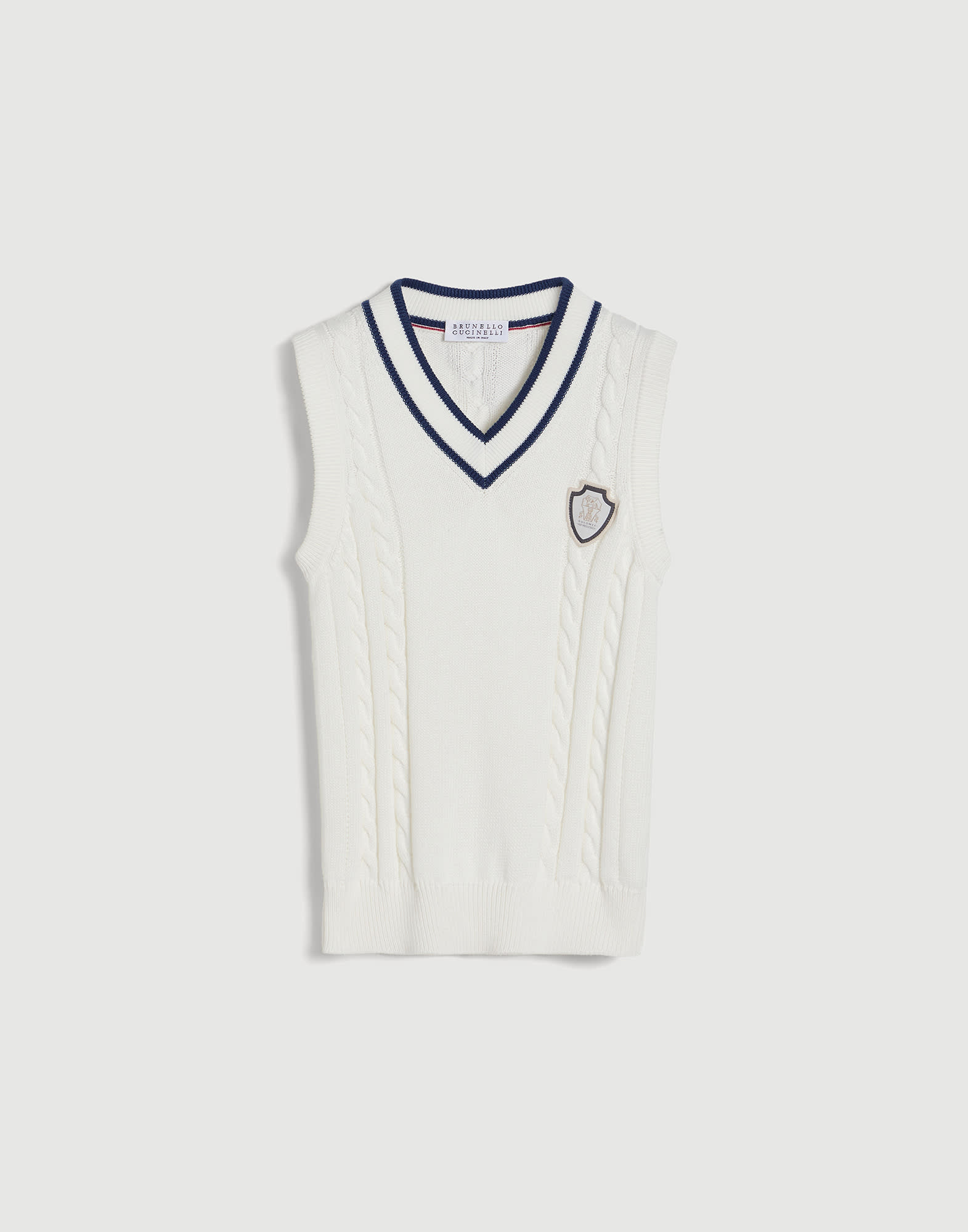 コットンニット ジレ パナマ ボーイズ - Brunello Cucinelli