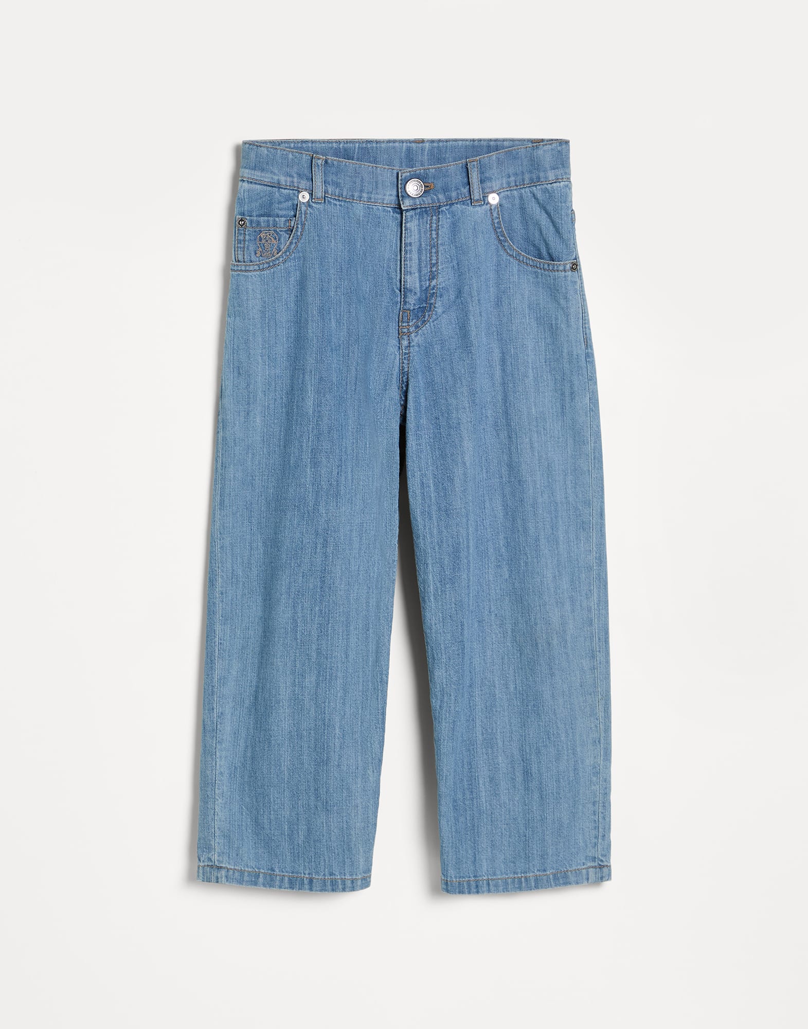 Denim Baggy trousers Light Blue Denim Boys - Brunello Cucinelli