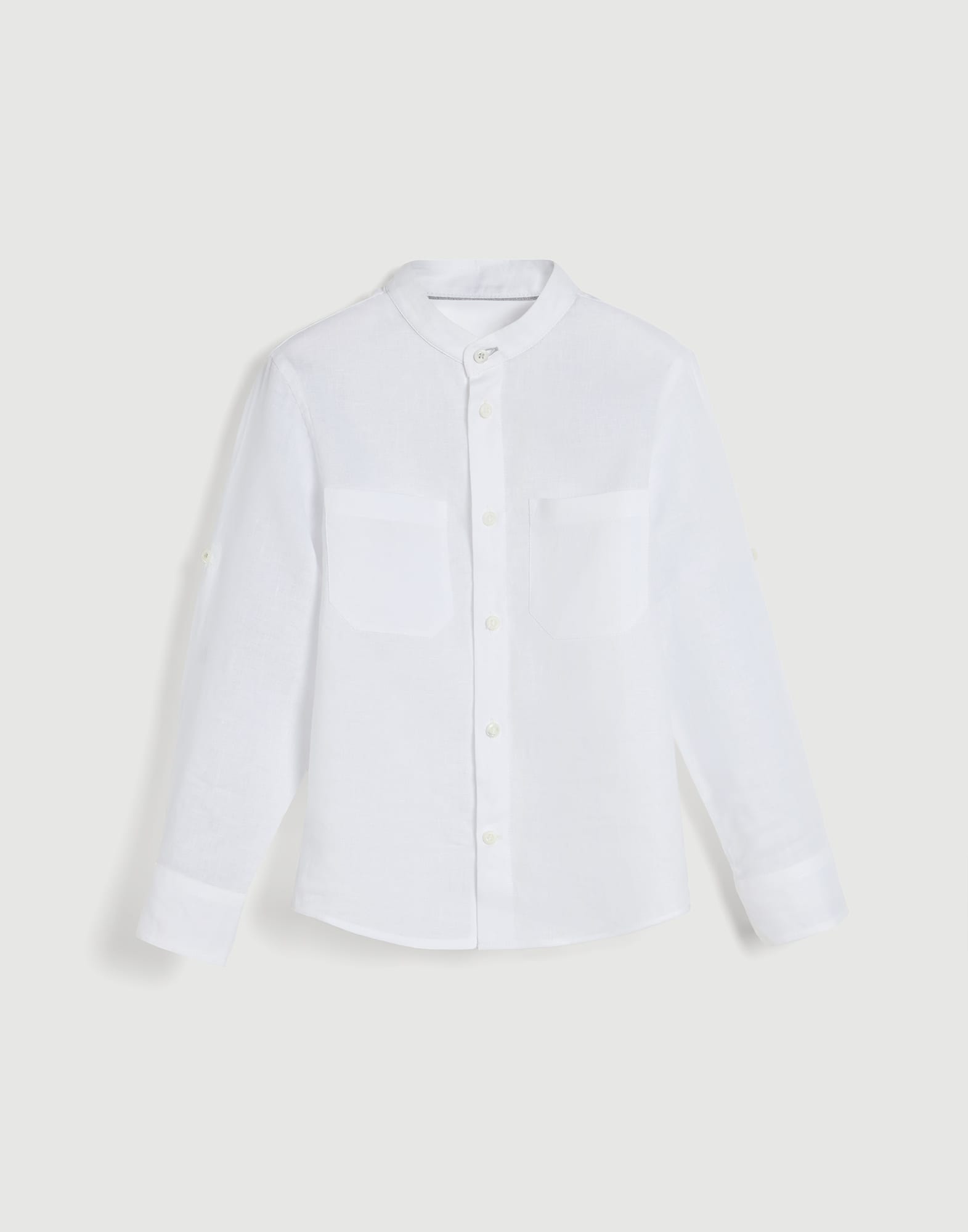 Mandarin collar shirt White Boys - Brunello Cucinelli