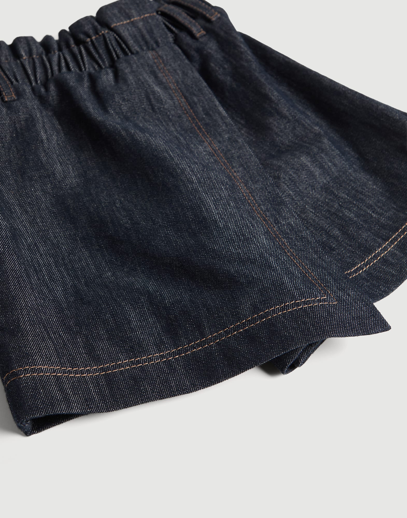 Falda pantal&oacute;n Mini Denim Oscuro Ni&ntilde;a - Brunello Cucinelli