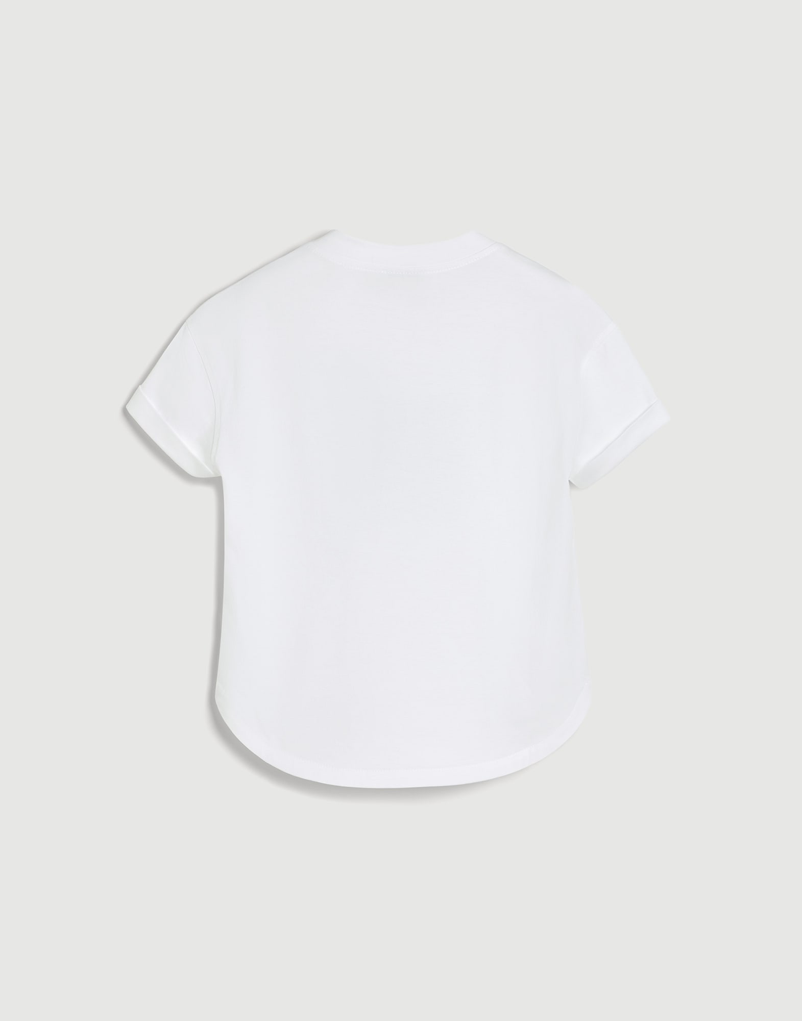 Cotton jersey T-shirt with print White Girls - Brunello Cucinelli
