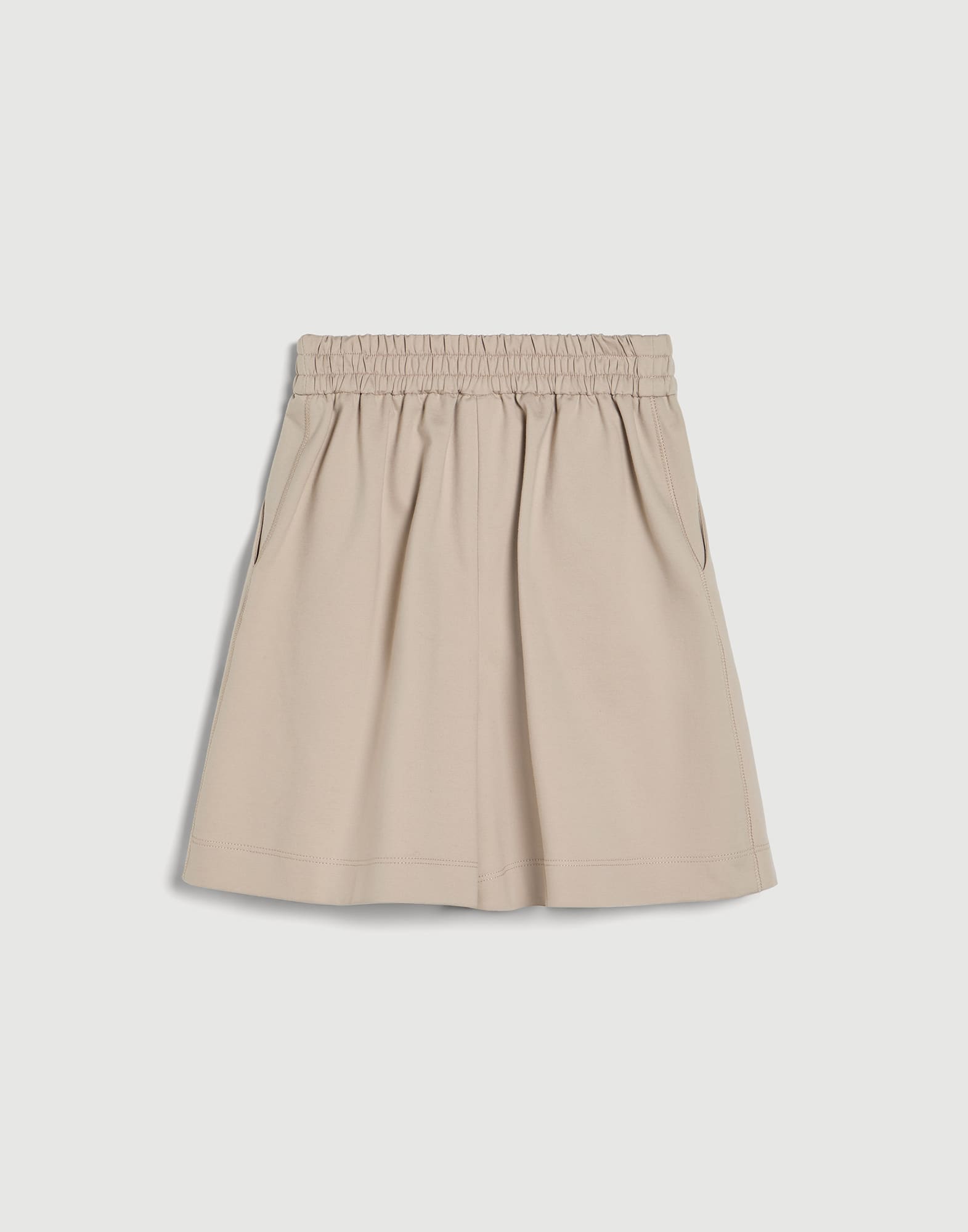 Bermudas de interlock Couture Beige Ni&ntilde;a - Brunello Cucinelli