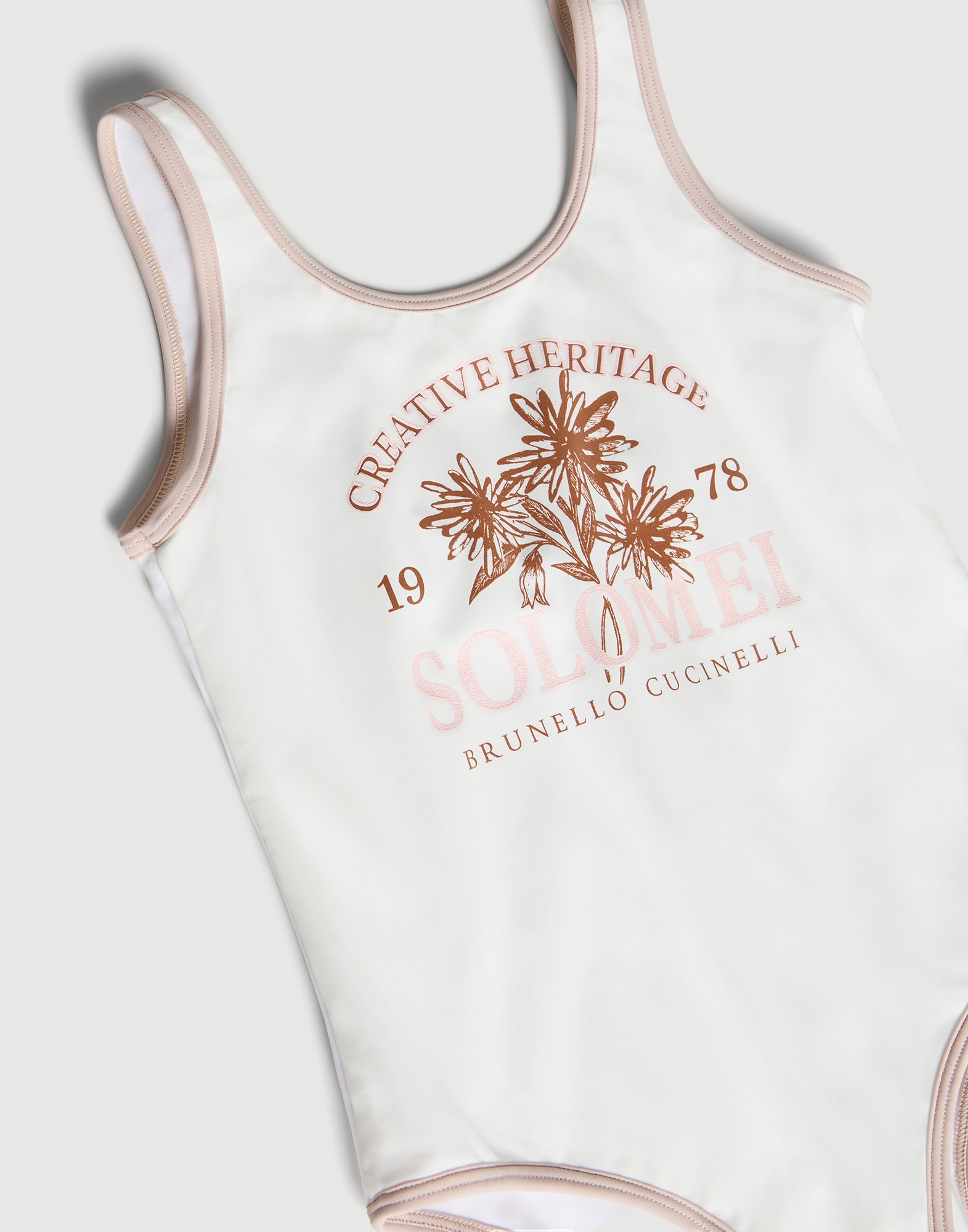 Ba&ntilde;ador con estampado Blanco Ni&ntilde;a - Brunello Cucinelli