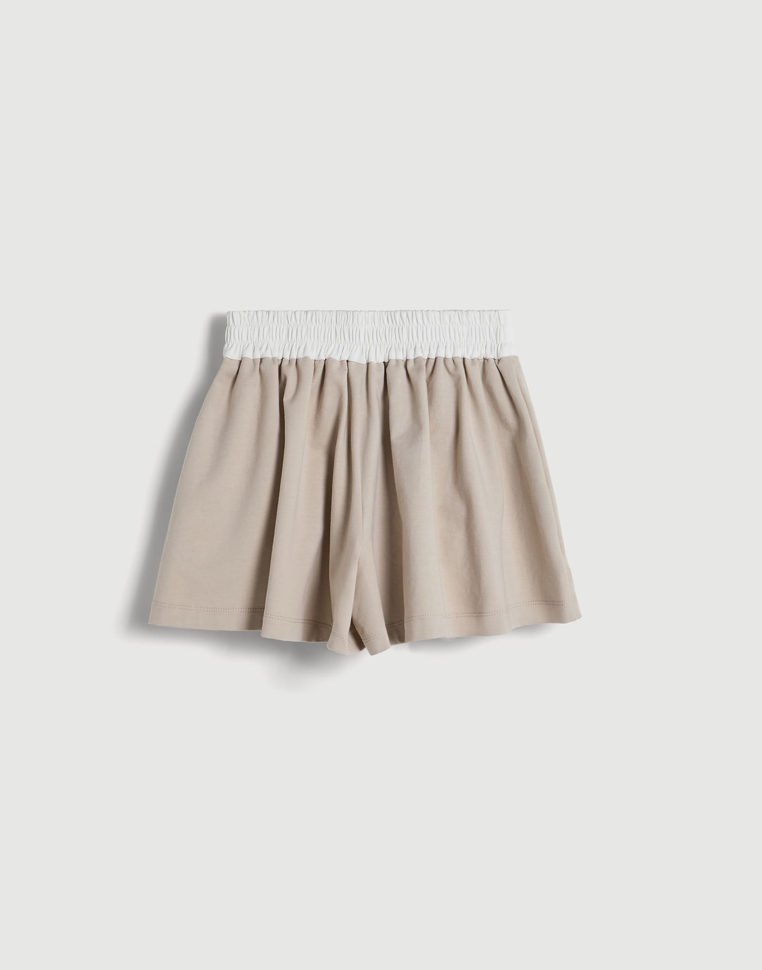 Shorts de felpa ligera Beige Claro Ni&ntilde;a - Brunello Cucinelli