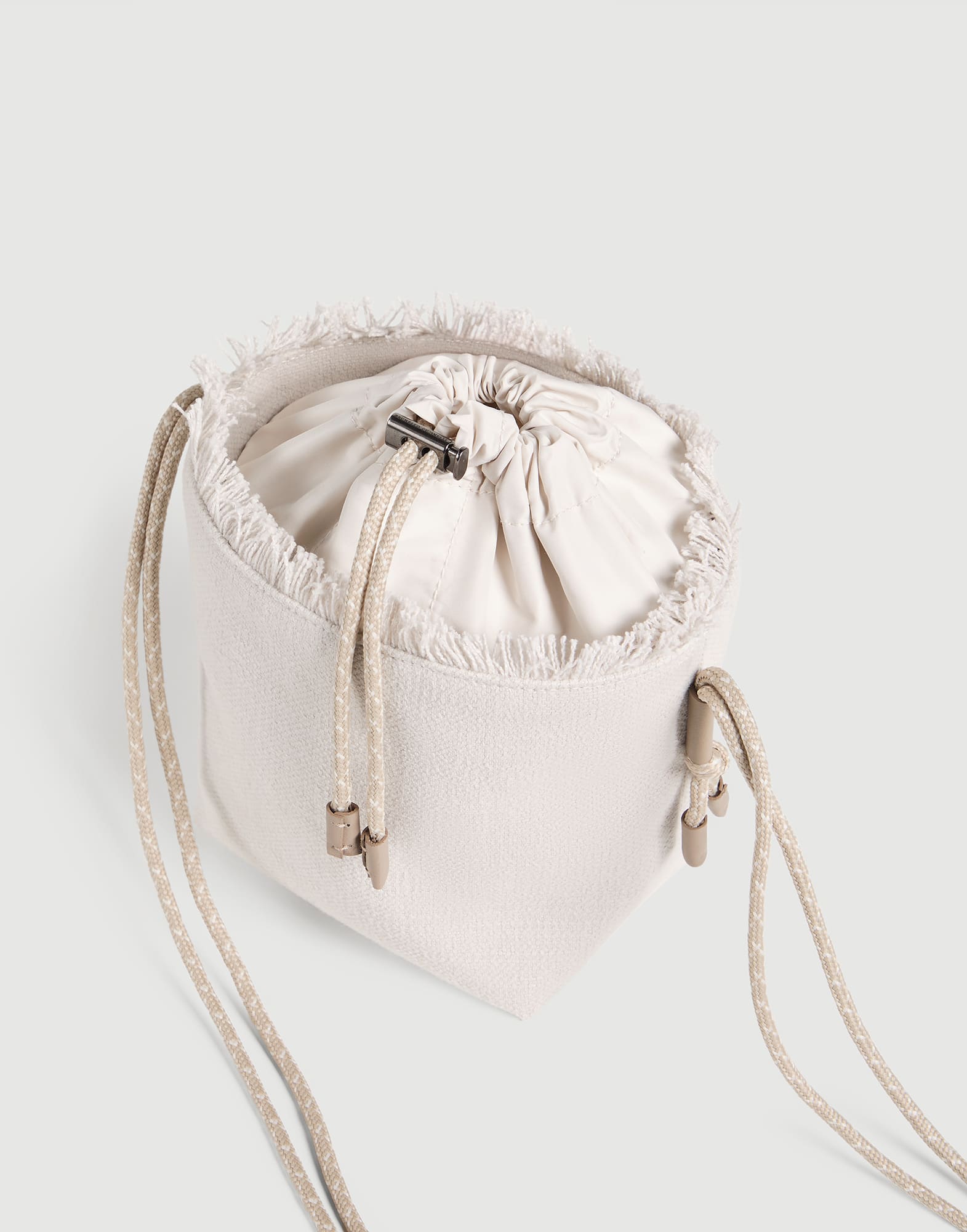 Bolso Bucket Marfil Ni&ntilde;a - Brunello Cucinelli