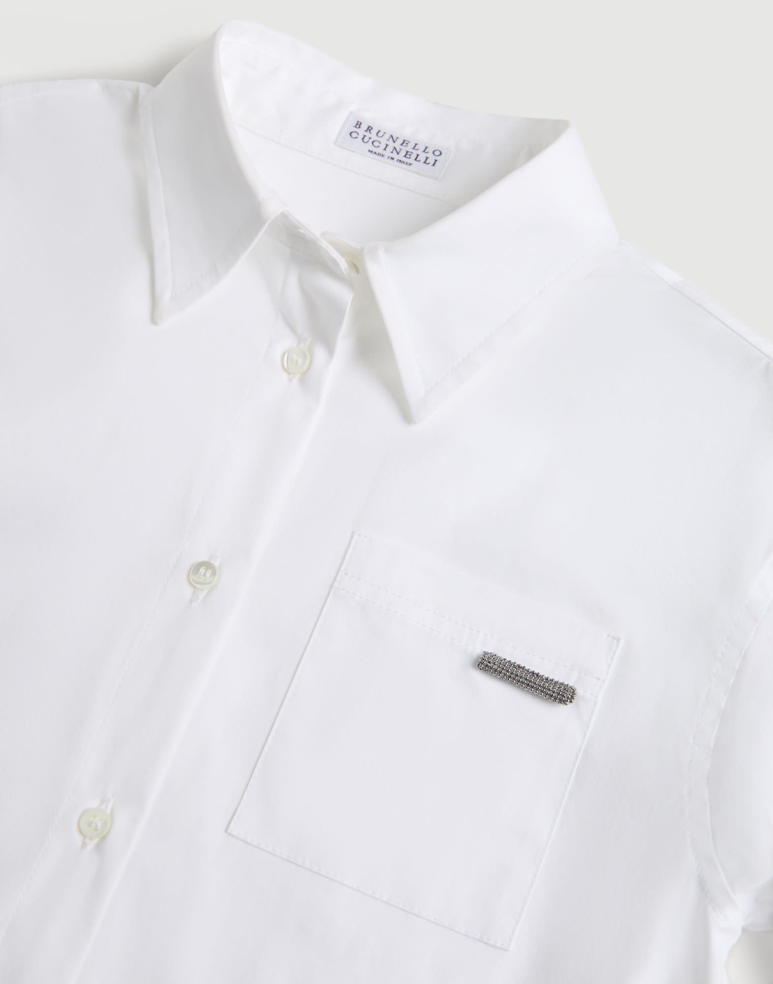 Shirt with monili White Girls - Brunello Cucinelli