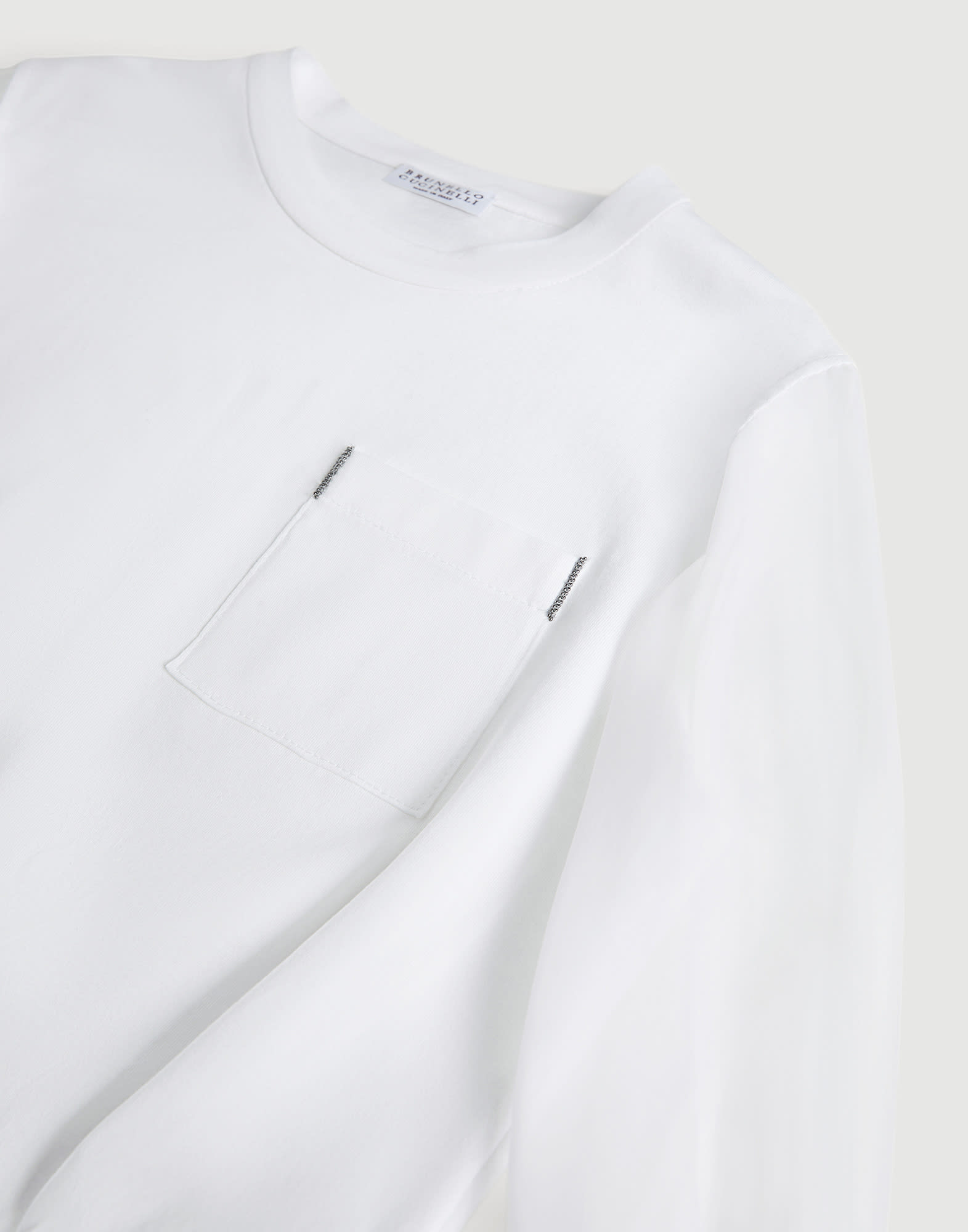 ガールズ 向け ホワイト モニーレ付き Tシャツ | Brunello Cucinelli