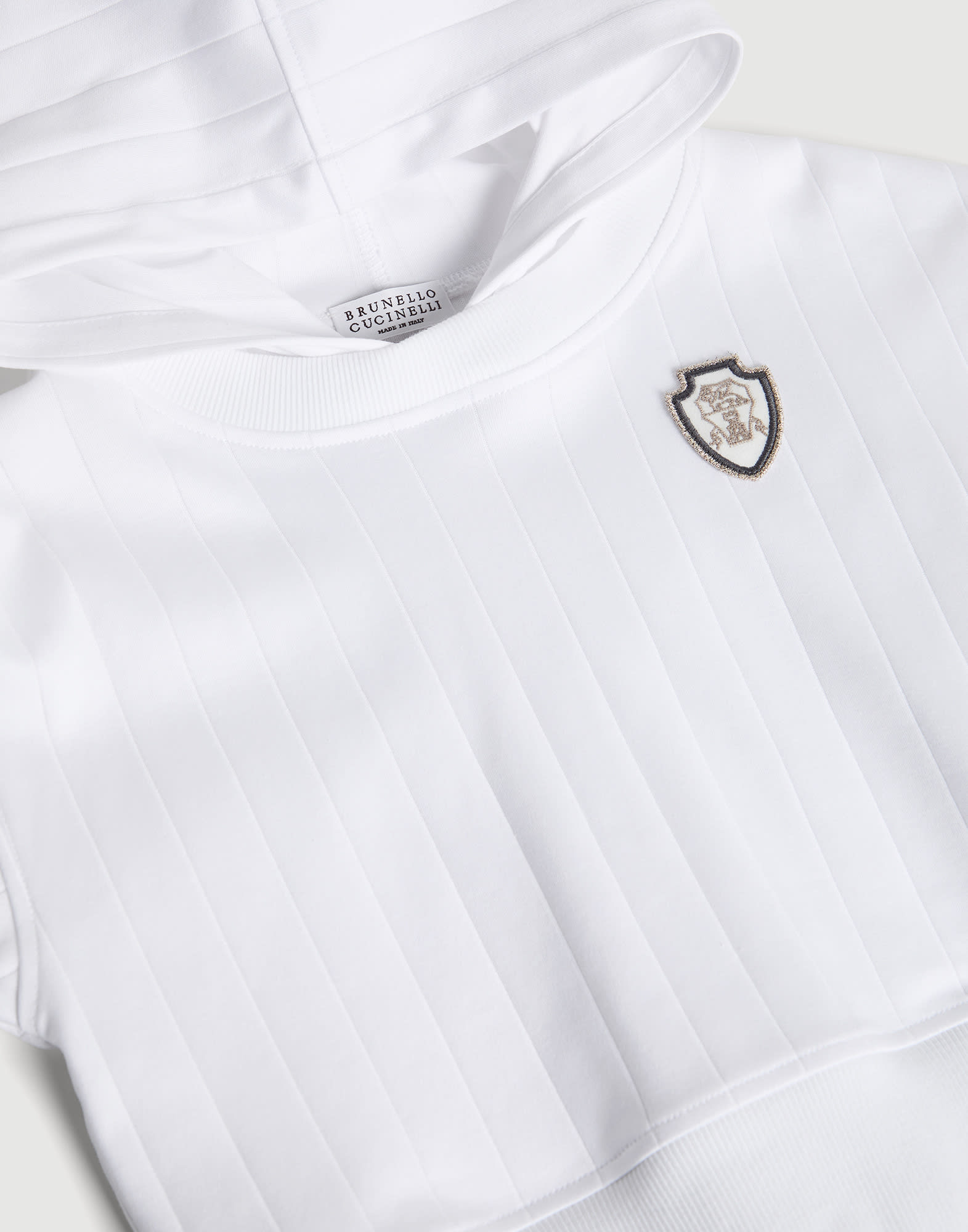 Hooded sweatshirt with logo White Girls - Brunello Cucinelli