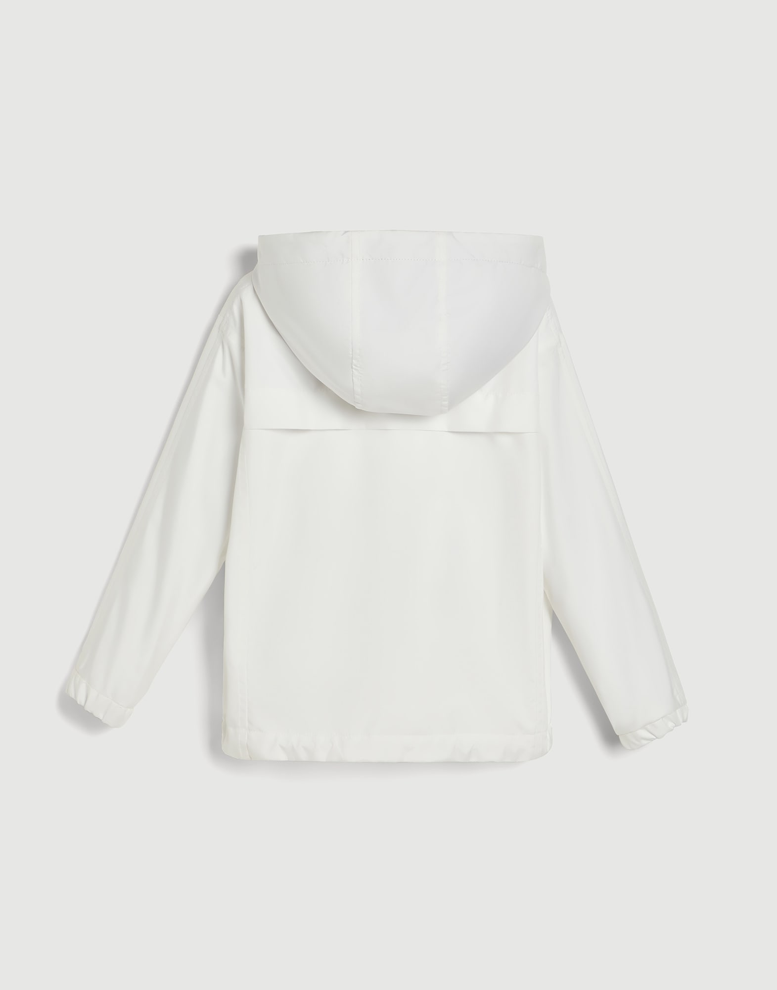 Nylon hooded outerwear jacket with logo White Girls - Brunello Cucinelli