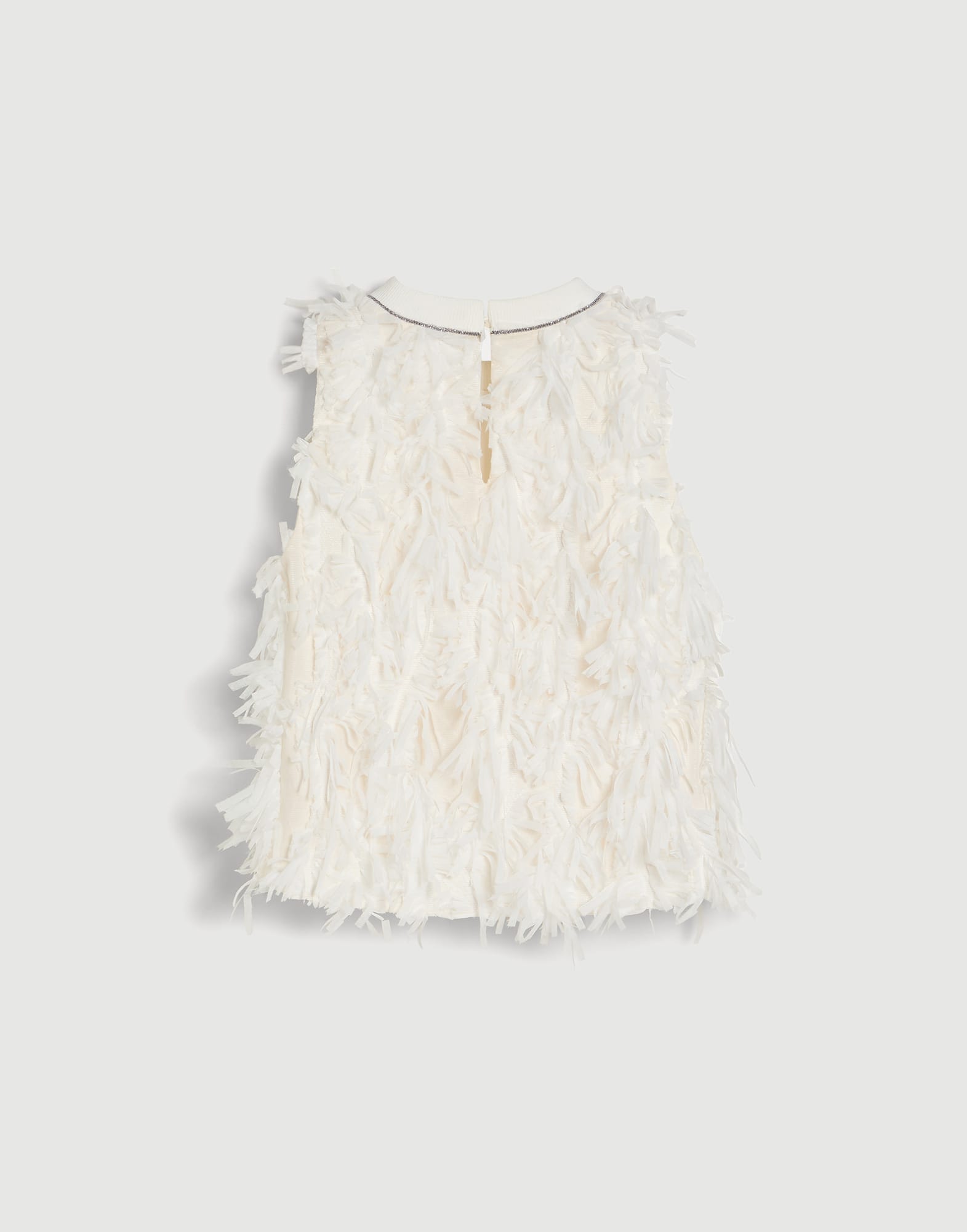 Fuzzy Feather top Panama Girls - Brunello Cucinelli