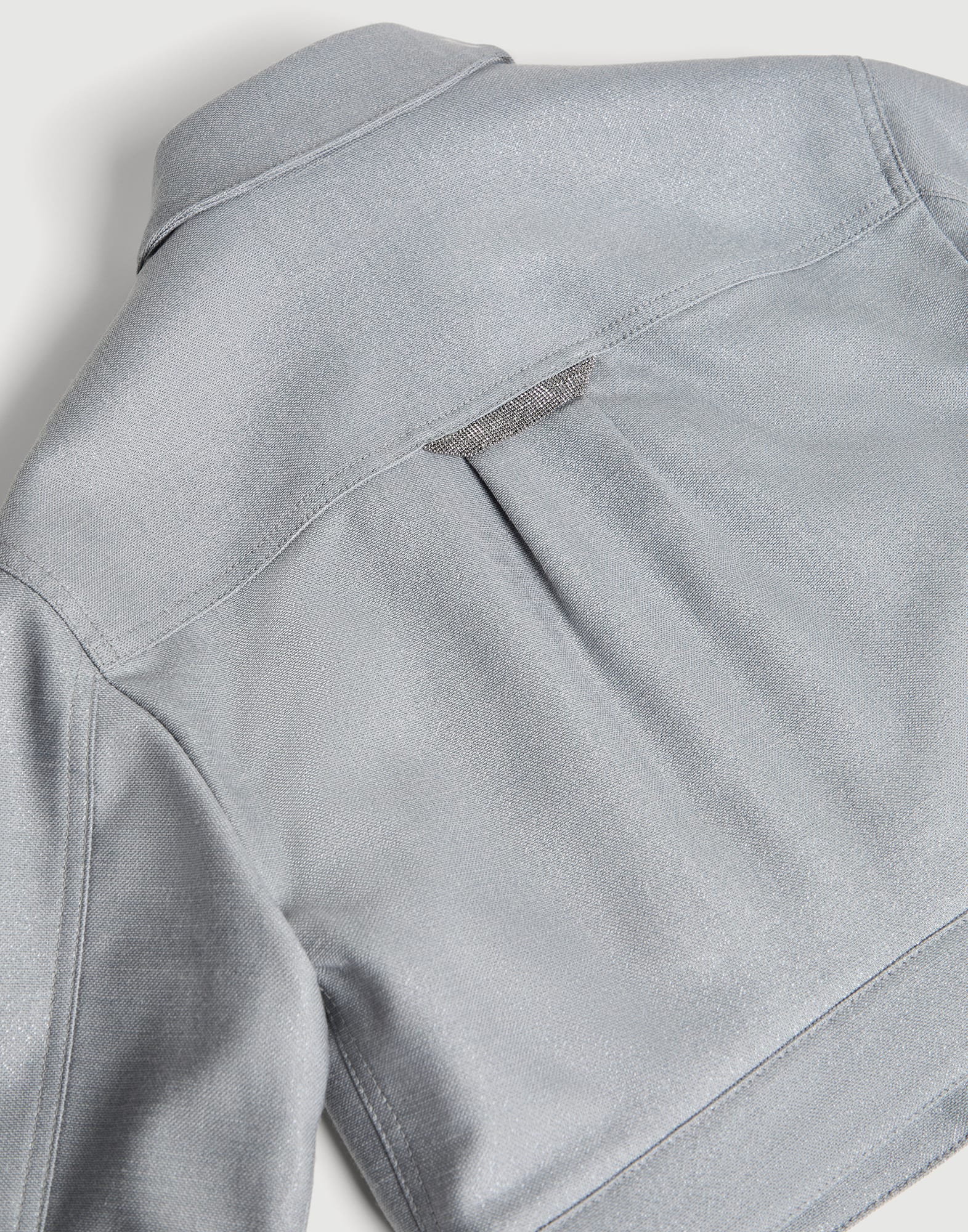 Sparkling outerwear jacket with monili Grey Girls - Brunello Cucinelli