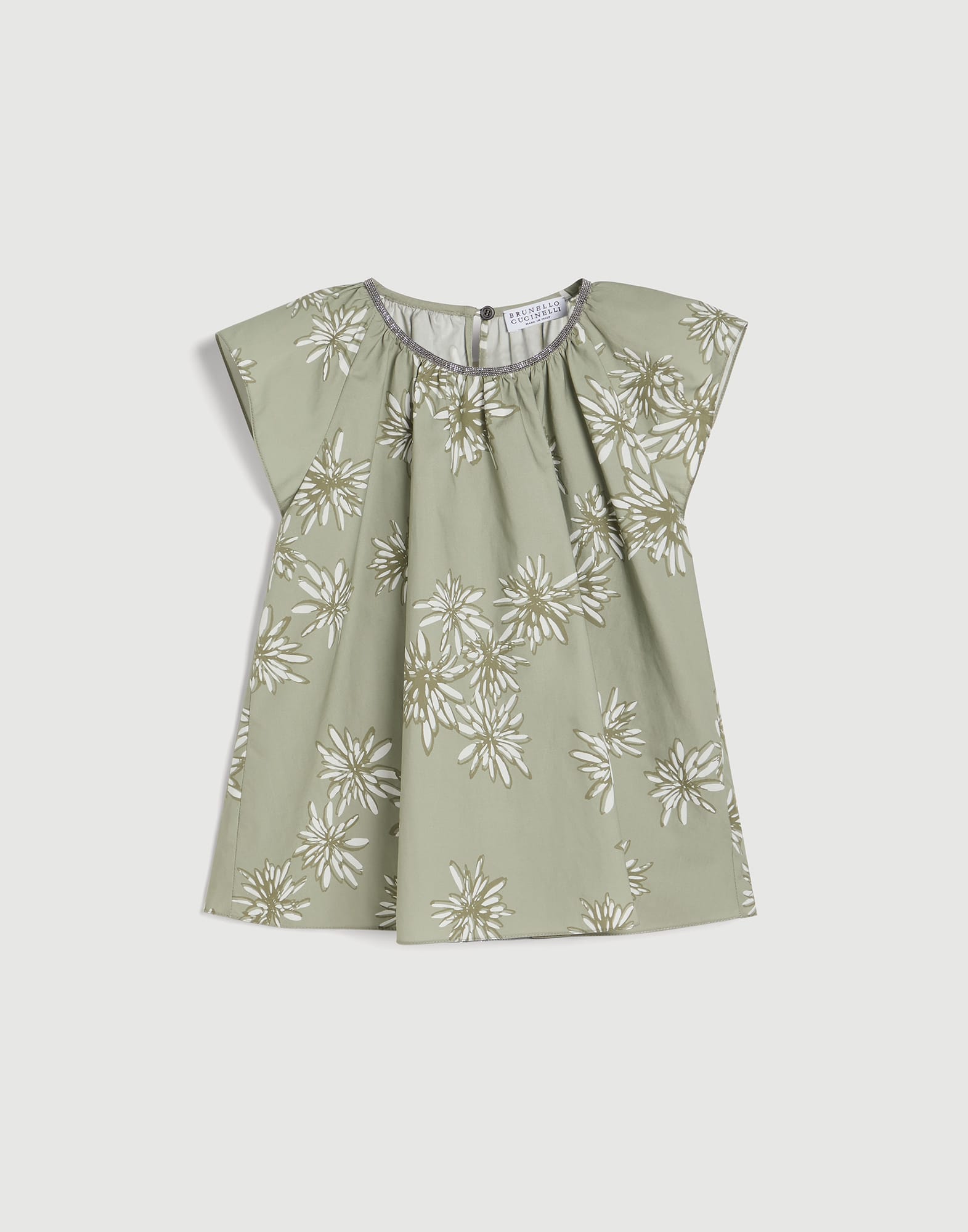 Poplin top Sage Girls - Brunello Cucinelli