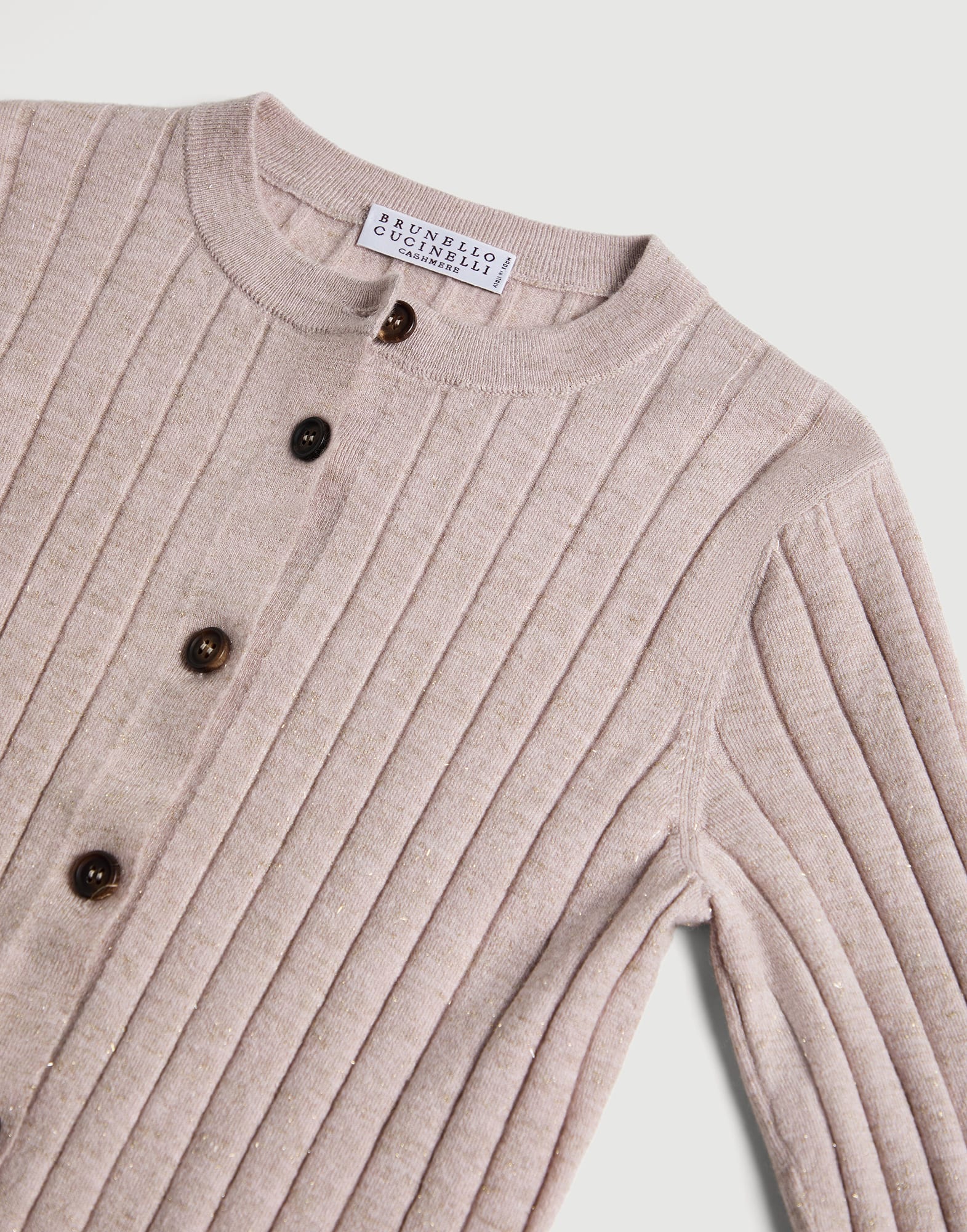 Sparkling cashmere cardigan Pink Girls - Brunello Cucinelli