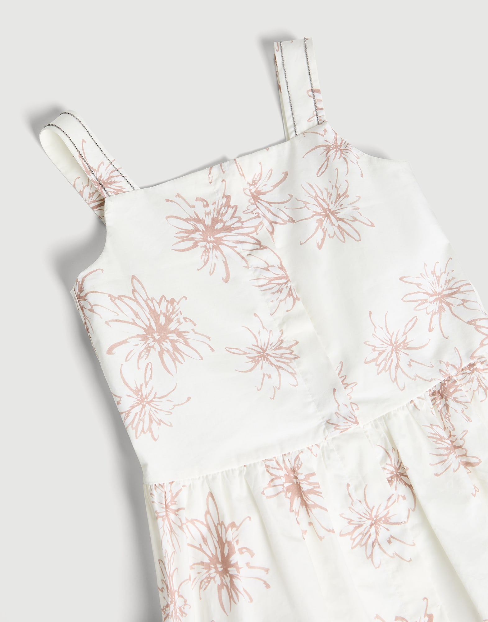 Vestido de popelina Panam&aacute; Ni&ntilde;a - Brunello Cucinelli