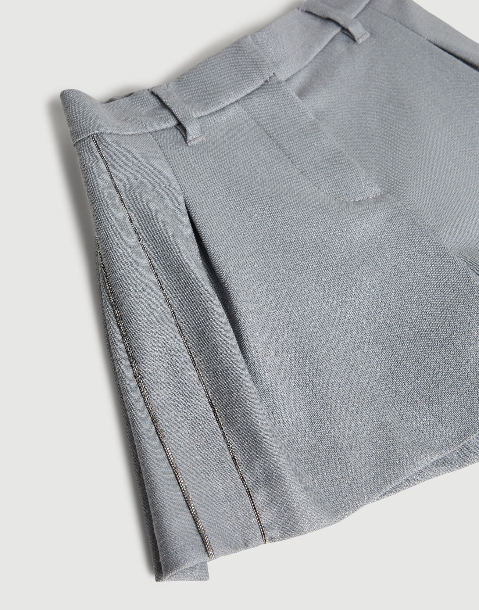 Shorts con Monile Gris Perla Ni&ntilde;a - Brunello Cucinelli