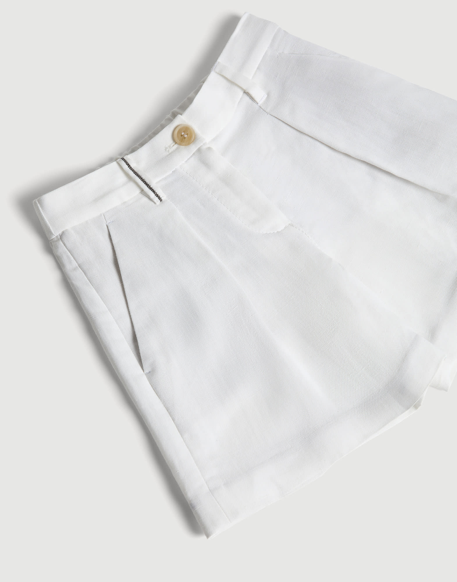 Shorts Sartorial Blanco Ni&ntilde;a - Brunello Cucinelli