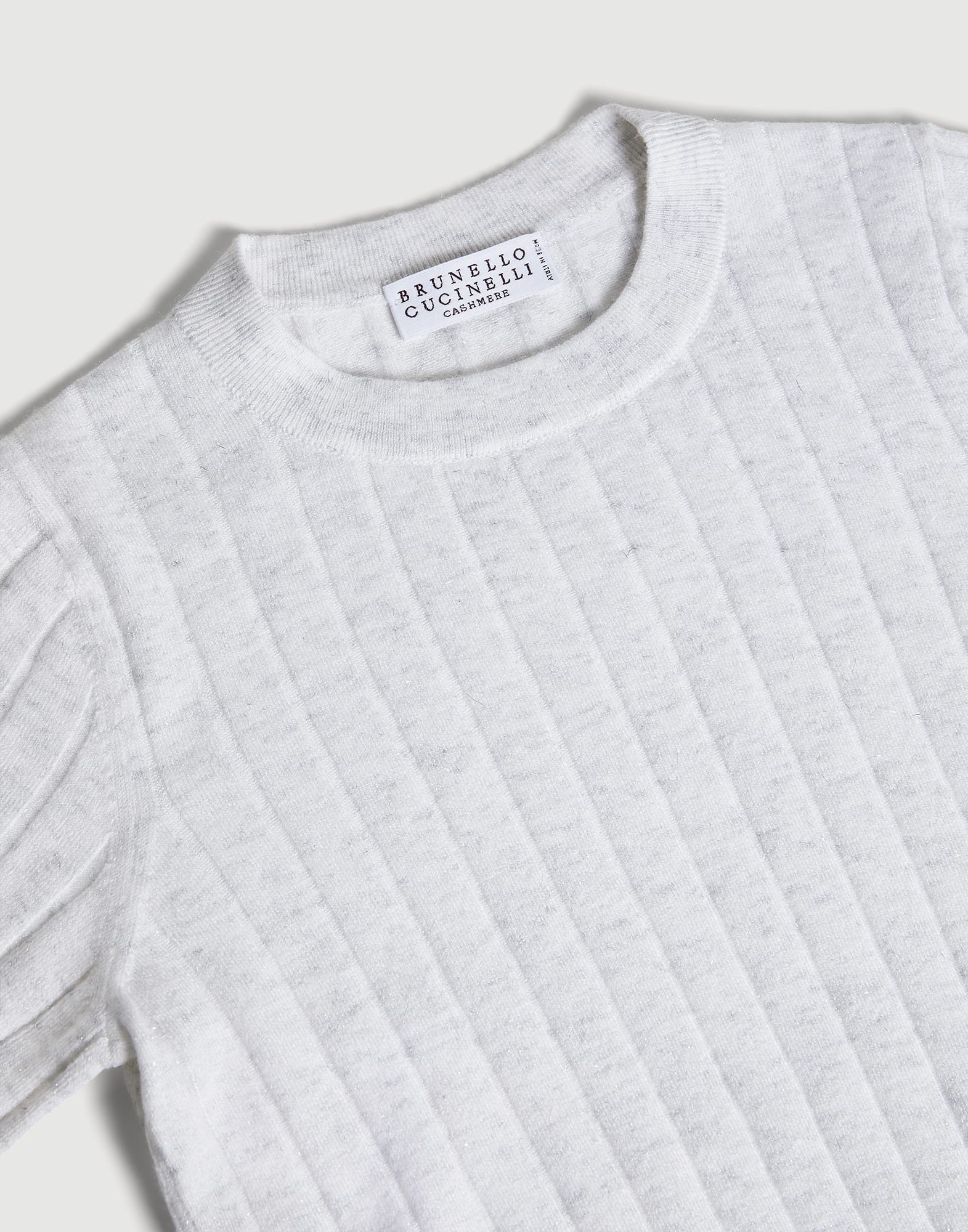 Knit T-shirt Light Grey Girls - Brunello Cucinelli