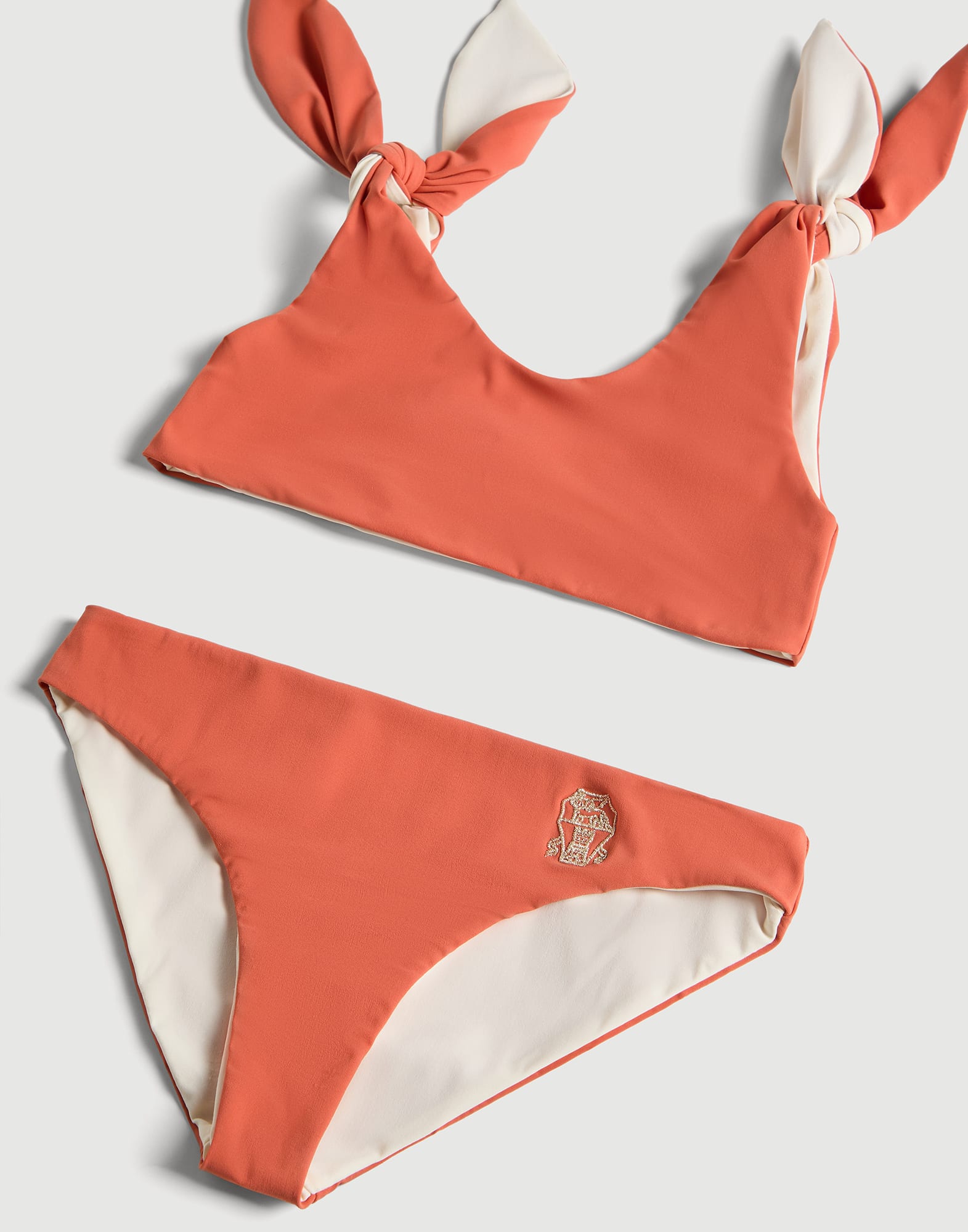 Ba&ntilde;ador en punto t&eacute;cnico con logotipo Naranja Ni&ntilde;a - Brunello Cucinelli